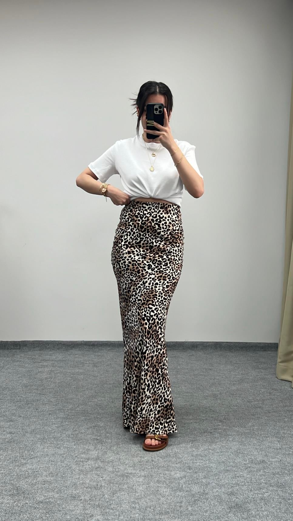 Go Leopar Maxi Saten Etek