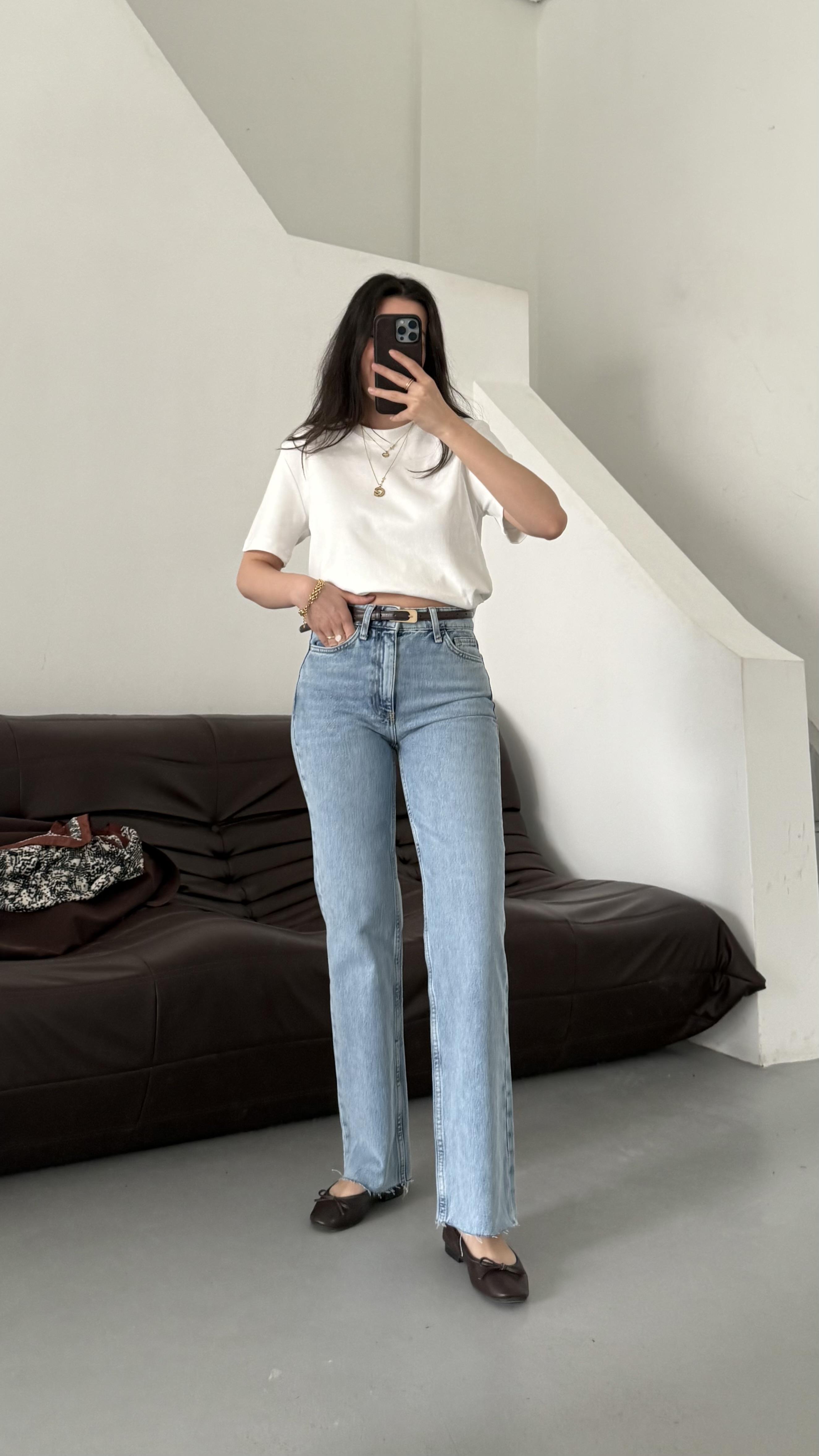 Go Mati Orta Bel Straight Jean