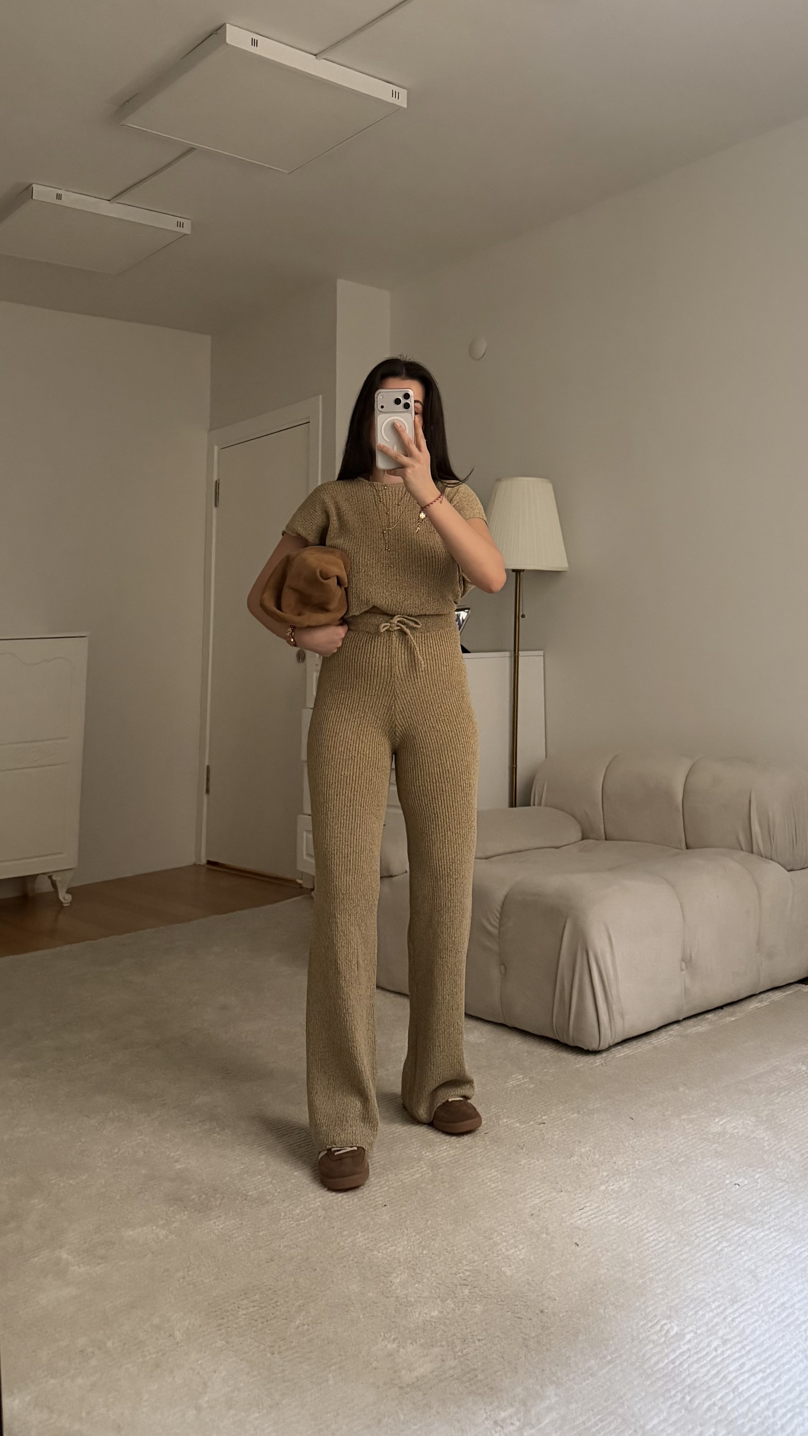 Gold Simli Kolsuz Triko Takım