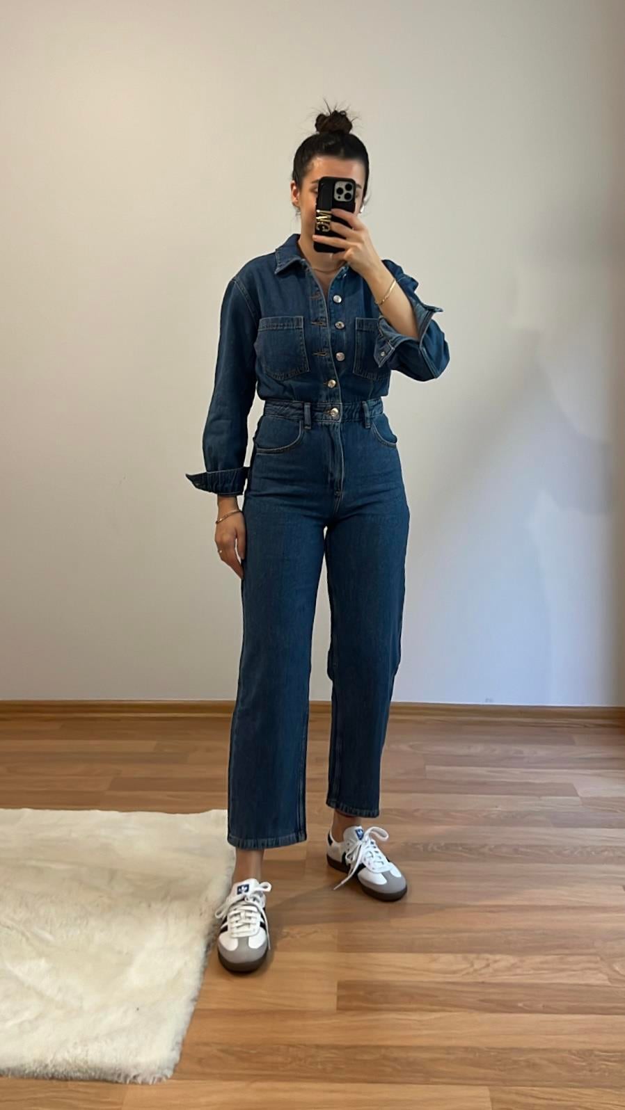 GO/M LACİ DENİM TULUM 