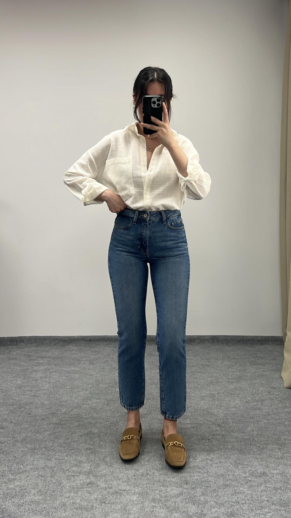 Gost Koyu Mavi Slım/Straight Fit Jean