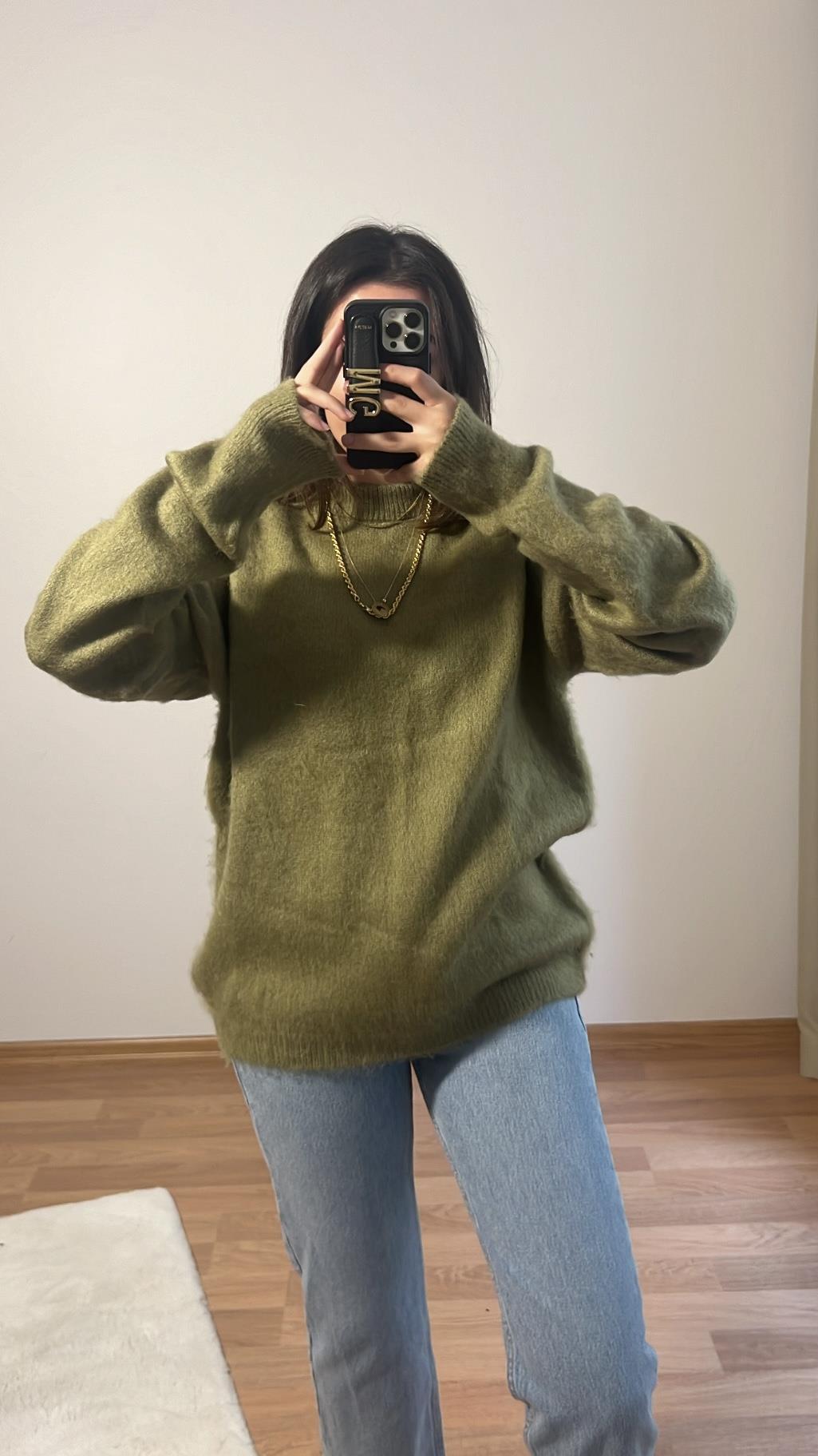 HAKİ YUMUŞAK ÖRGÜ KAZAK