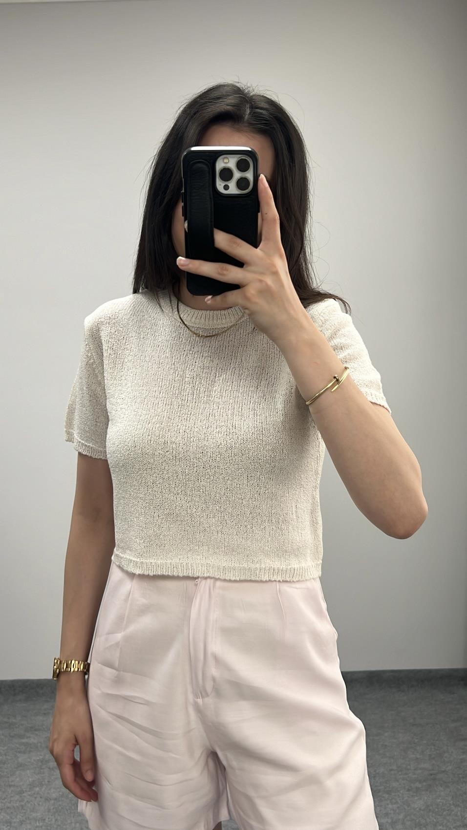 Kio Ekru İnce Triko Basıc