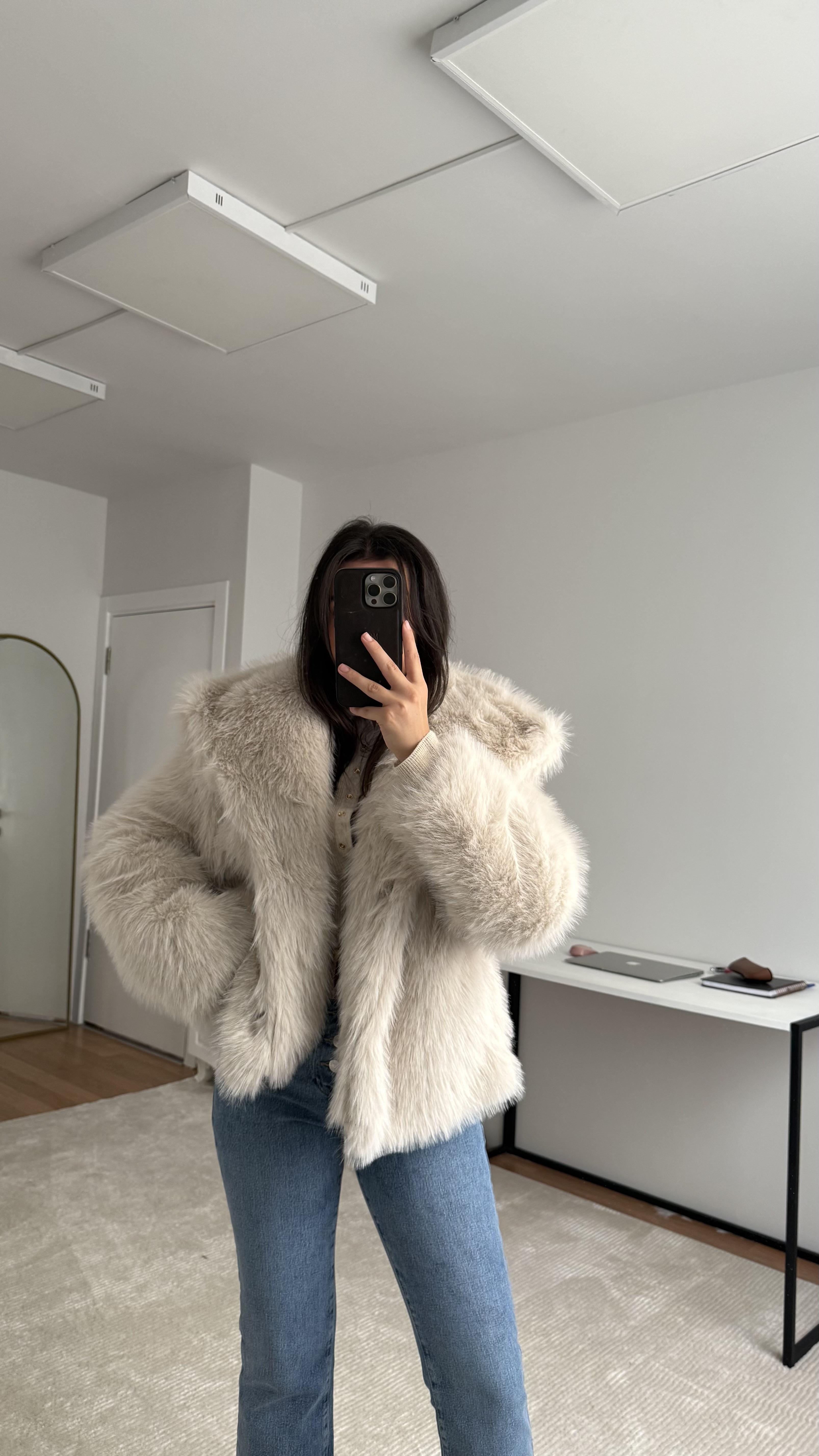 Krem Premium Suni Kürk