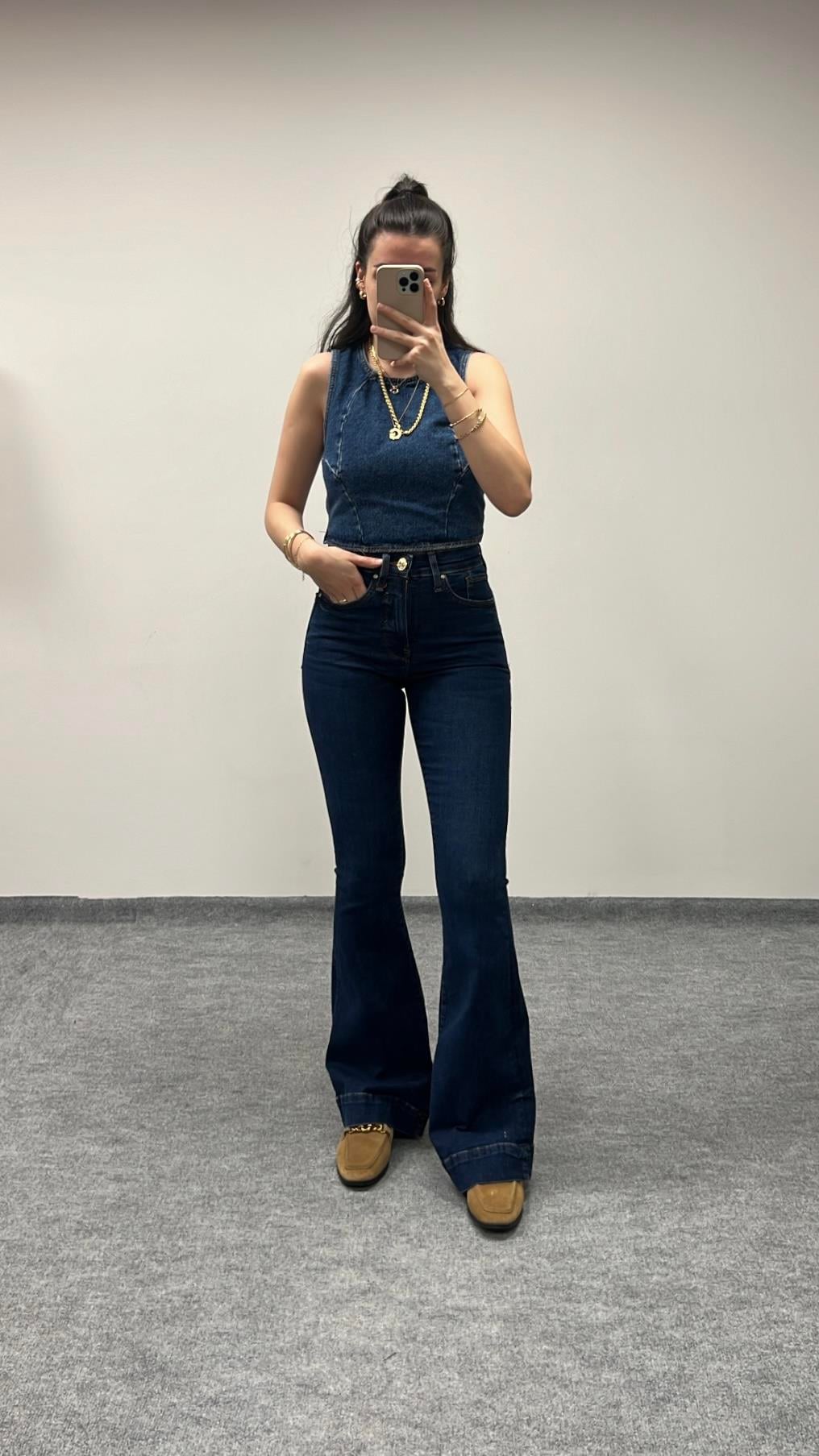 LANDİ LACİ DOUBLE PAÇA FLARE JEAN