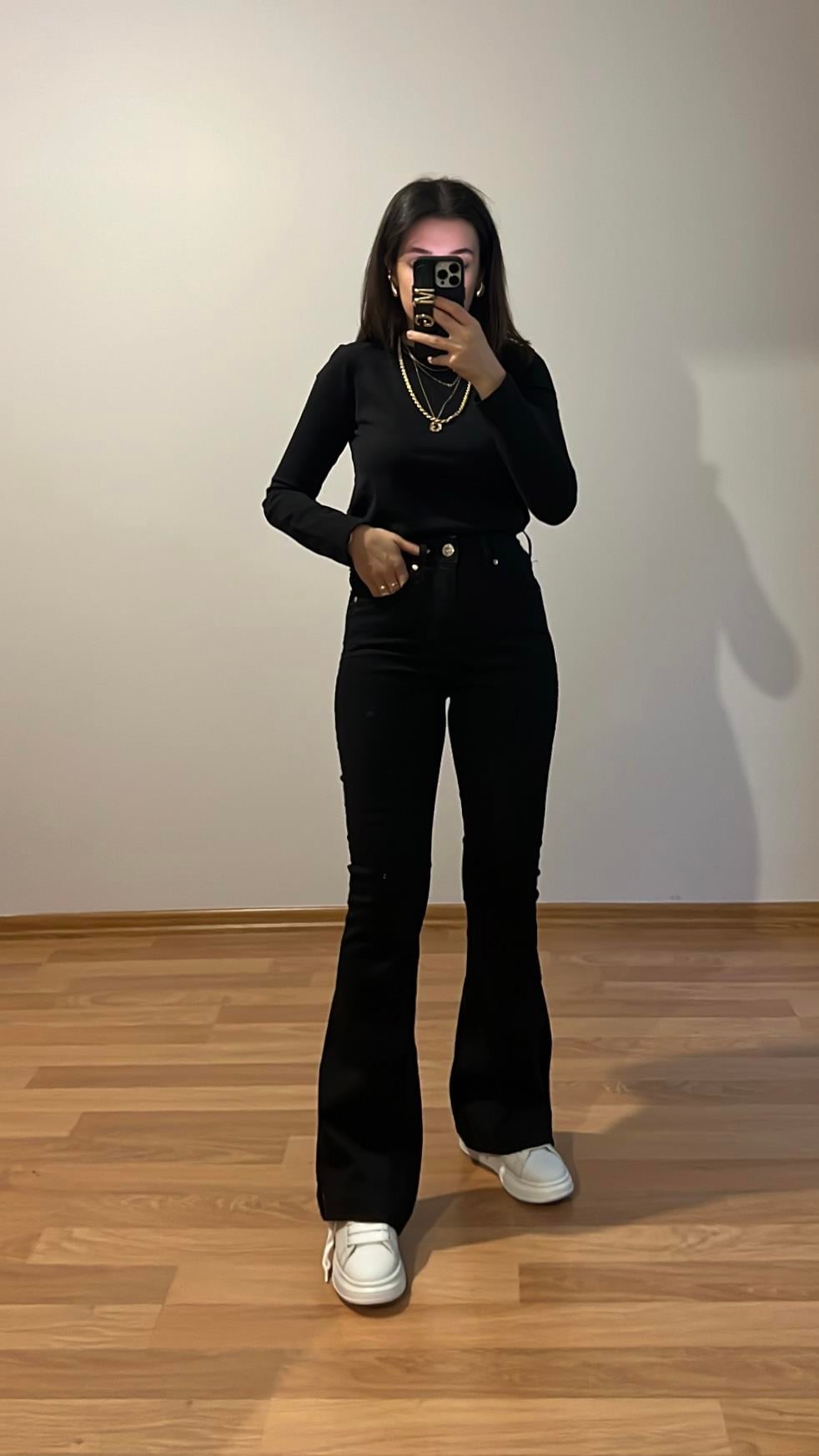 LANDİ SİYAH FLARE JEAN