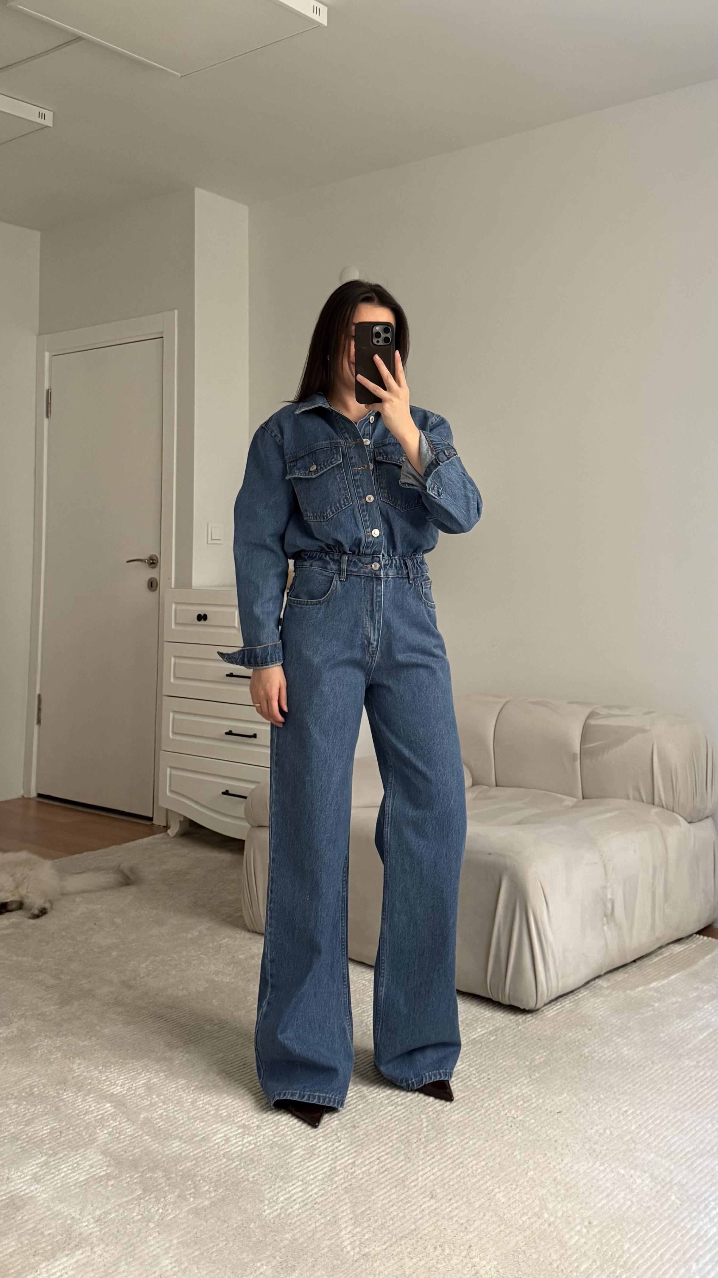 Lau Mavi Beli Lastikli Tulum