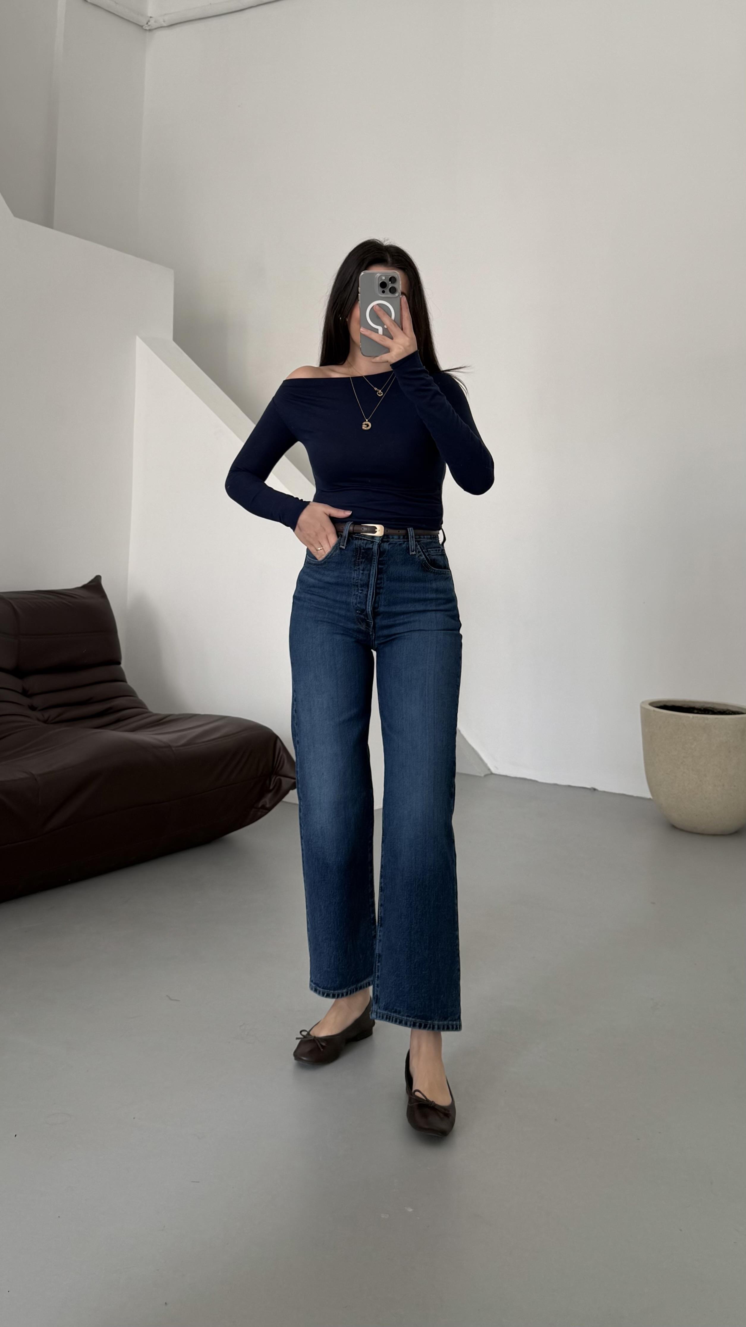 Lavli Koyu Mavi Denim Straight Jean
