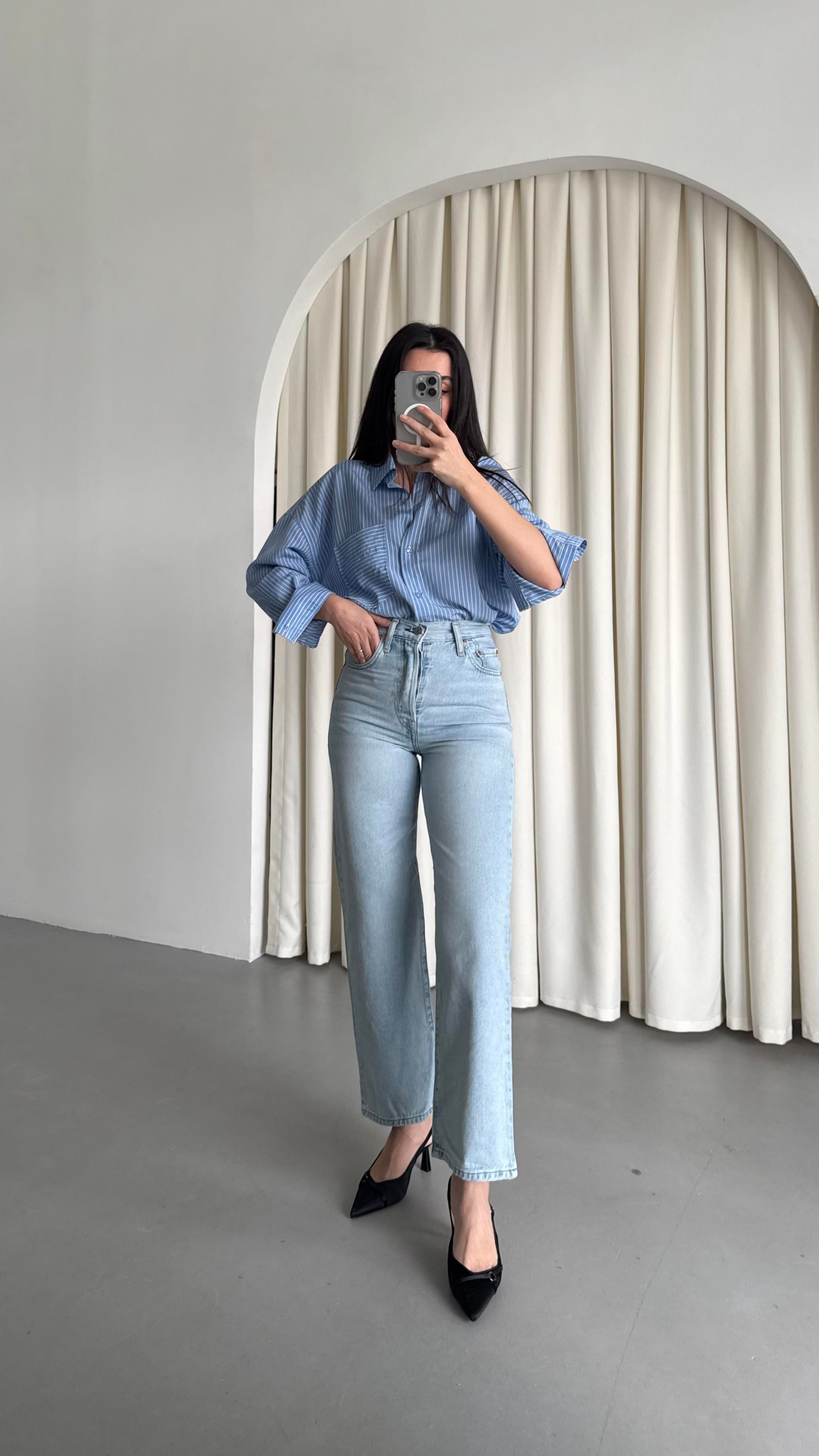 Lavli Mavi Denim Straight Jean