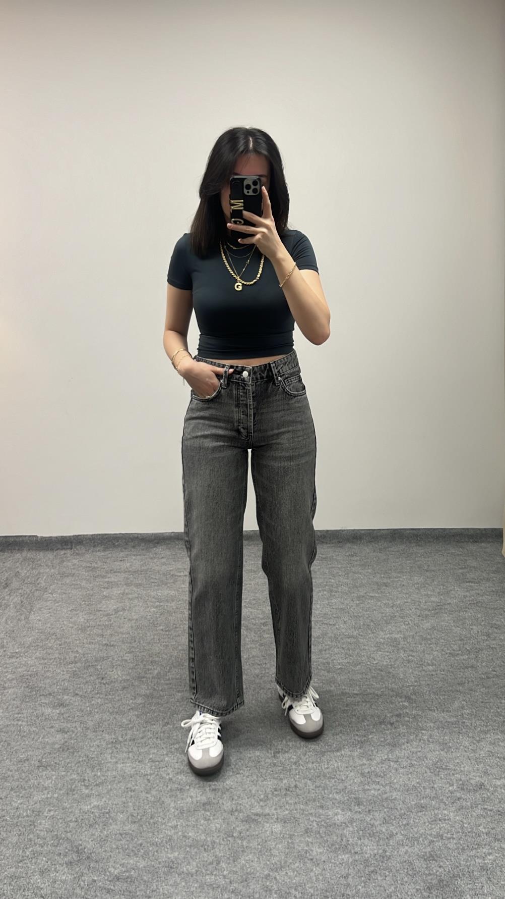 LIME KOYU GRİ BOYFRIEND JEAN