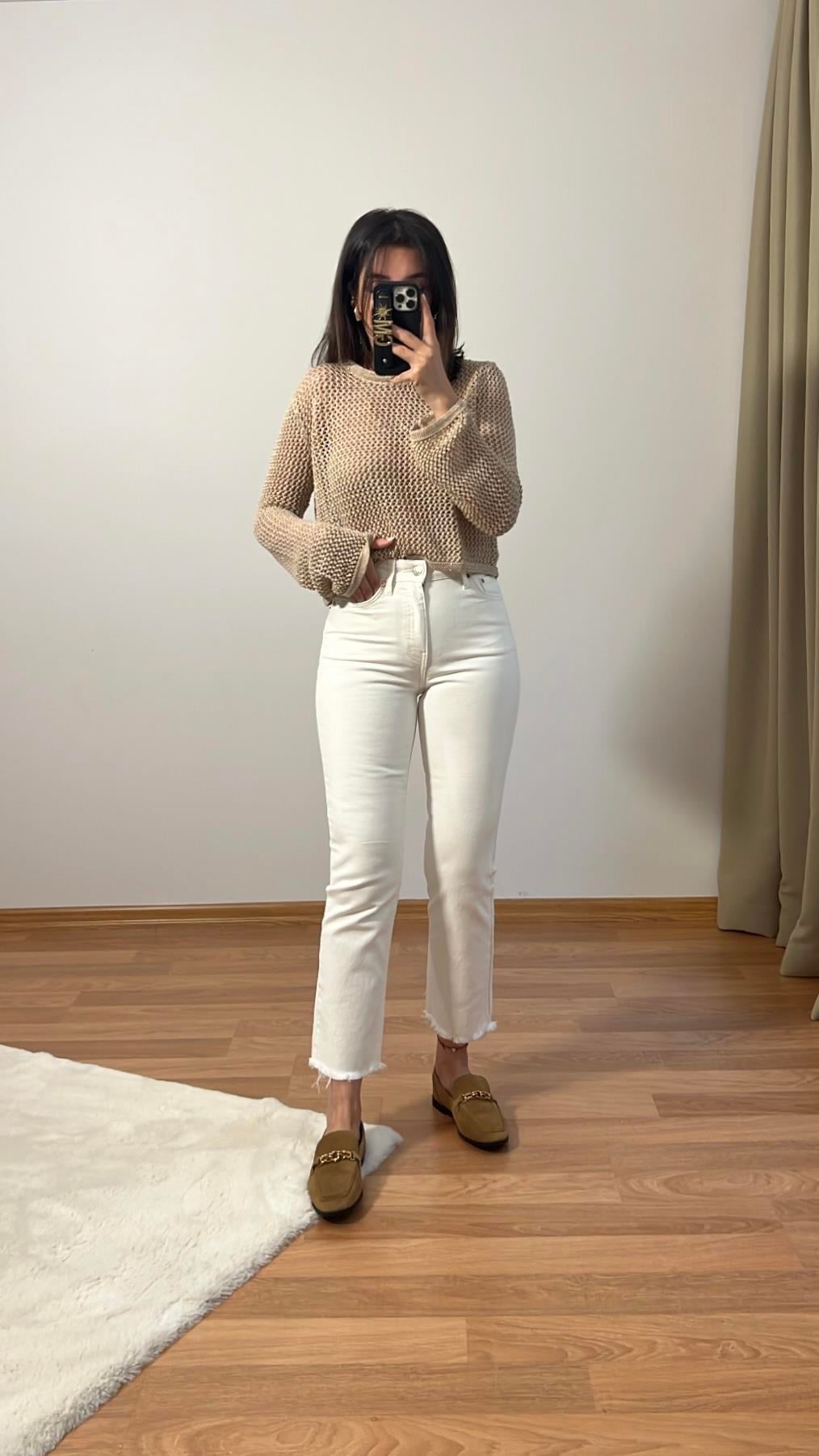 M-NY BEYAZ STRAIGHT JEAN