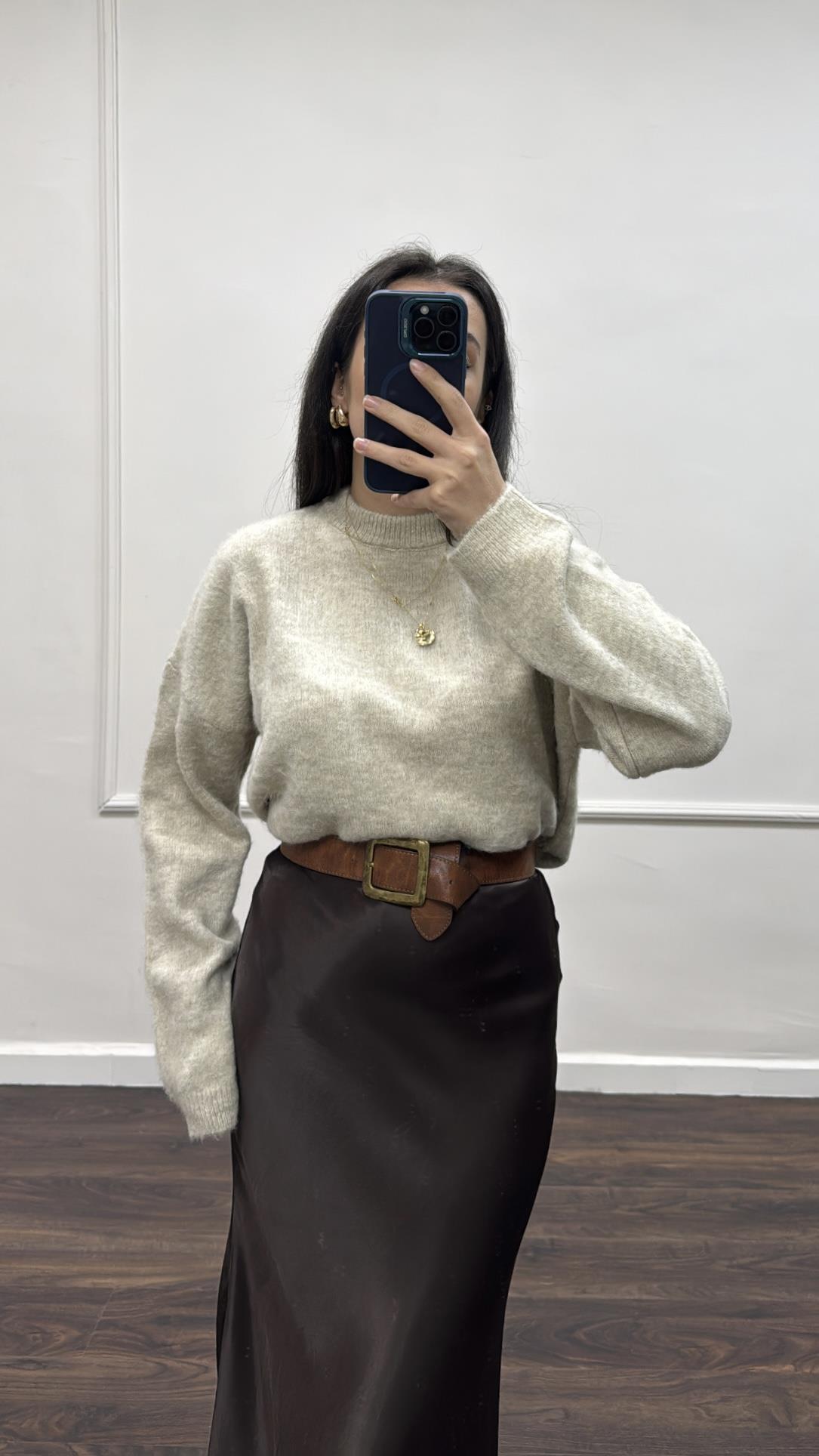 Mad Açık Vizon Yumoş Kazak