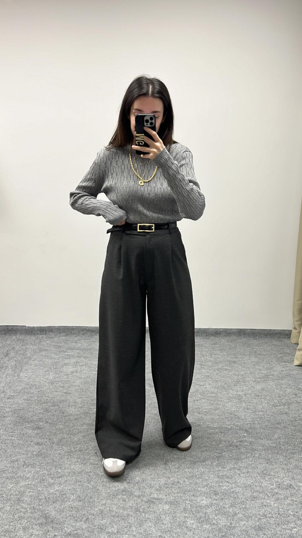 MAD ANTRASİT YÜKSEK BEL PALAZZO