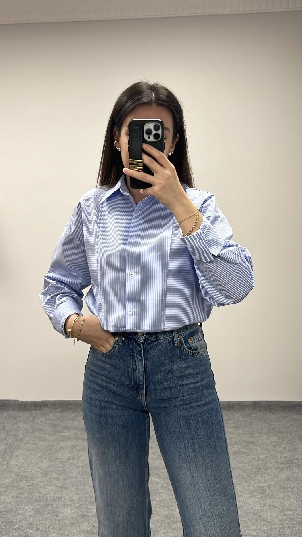 MAD ÇİZGİLİ POPLİN GÖMLEK