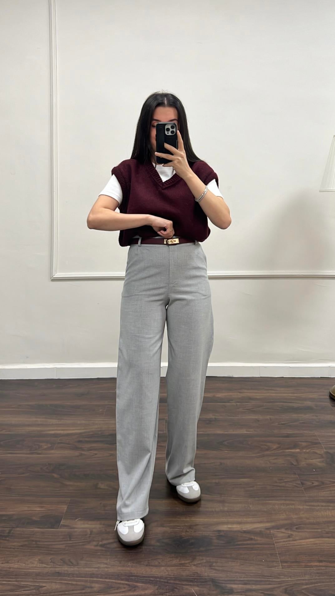 Mad Gri Straight Fıt Pantolon