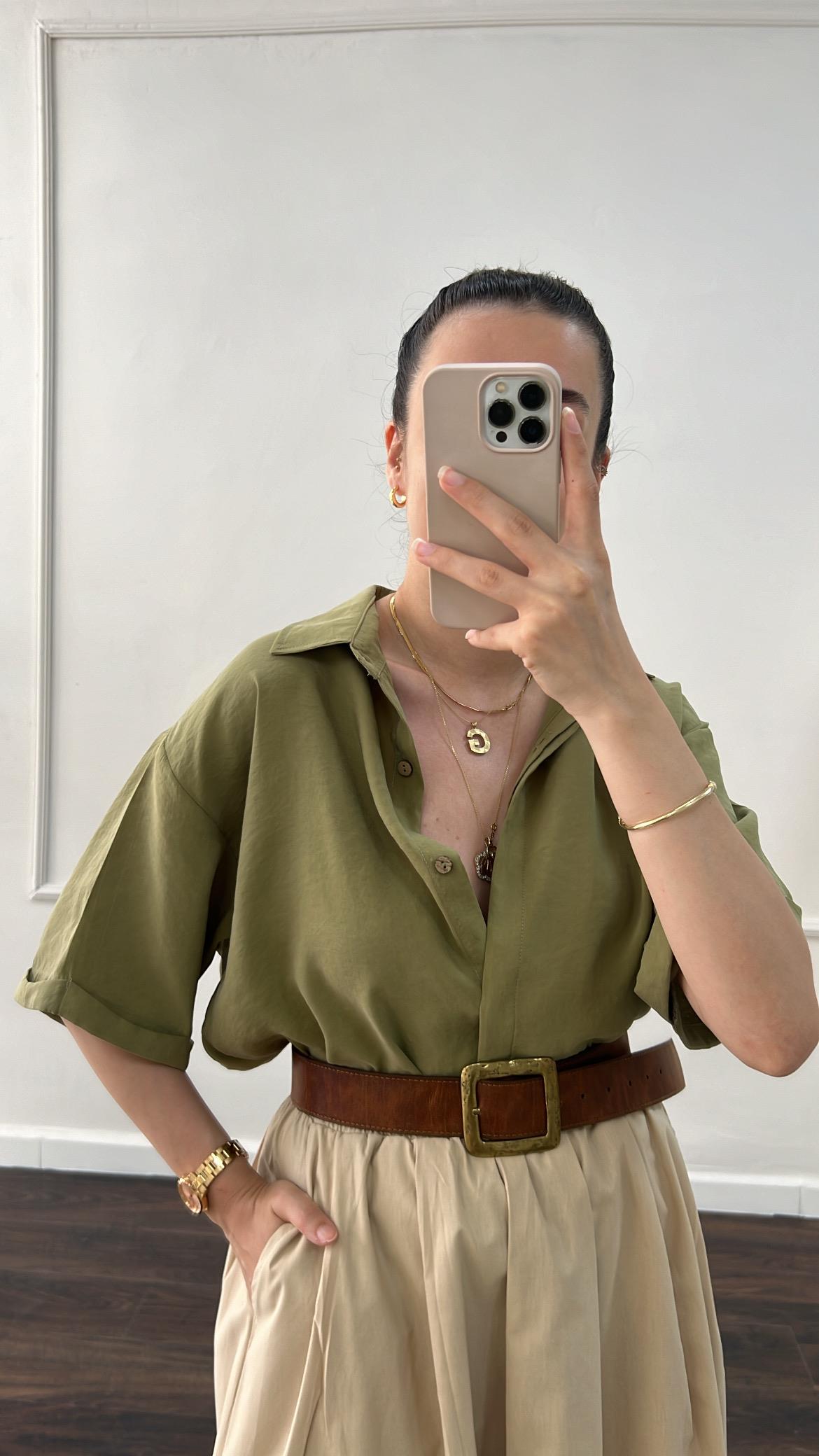 Mad Haki Tensel Gömlek