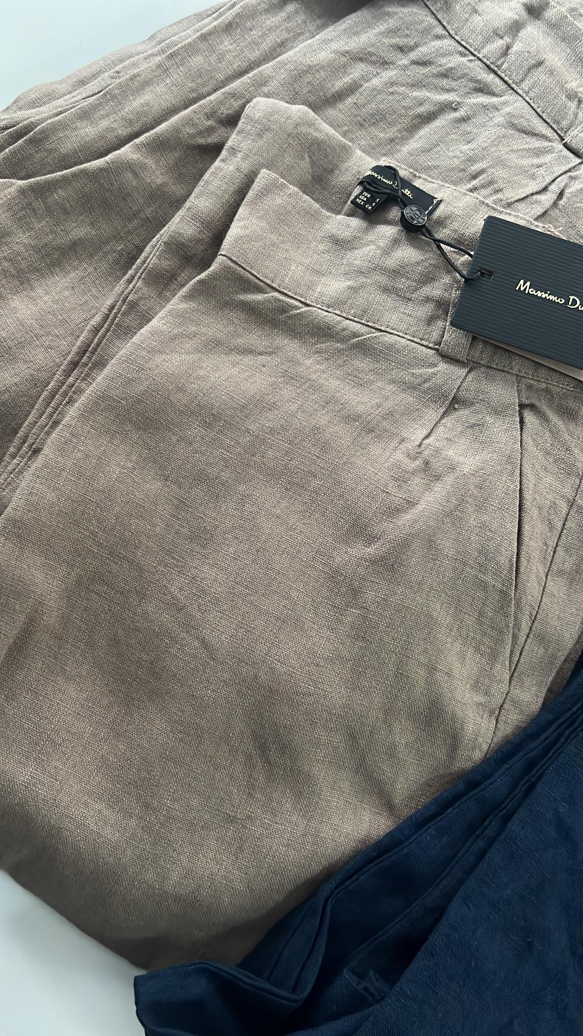 Mad Kahve Ham Keten Pantolon