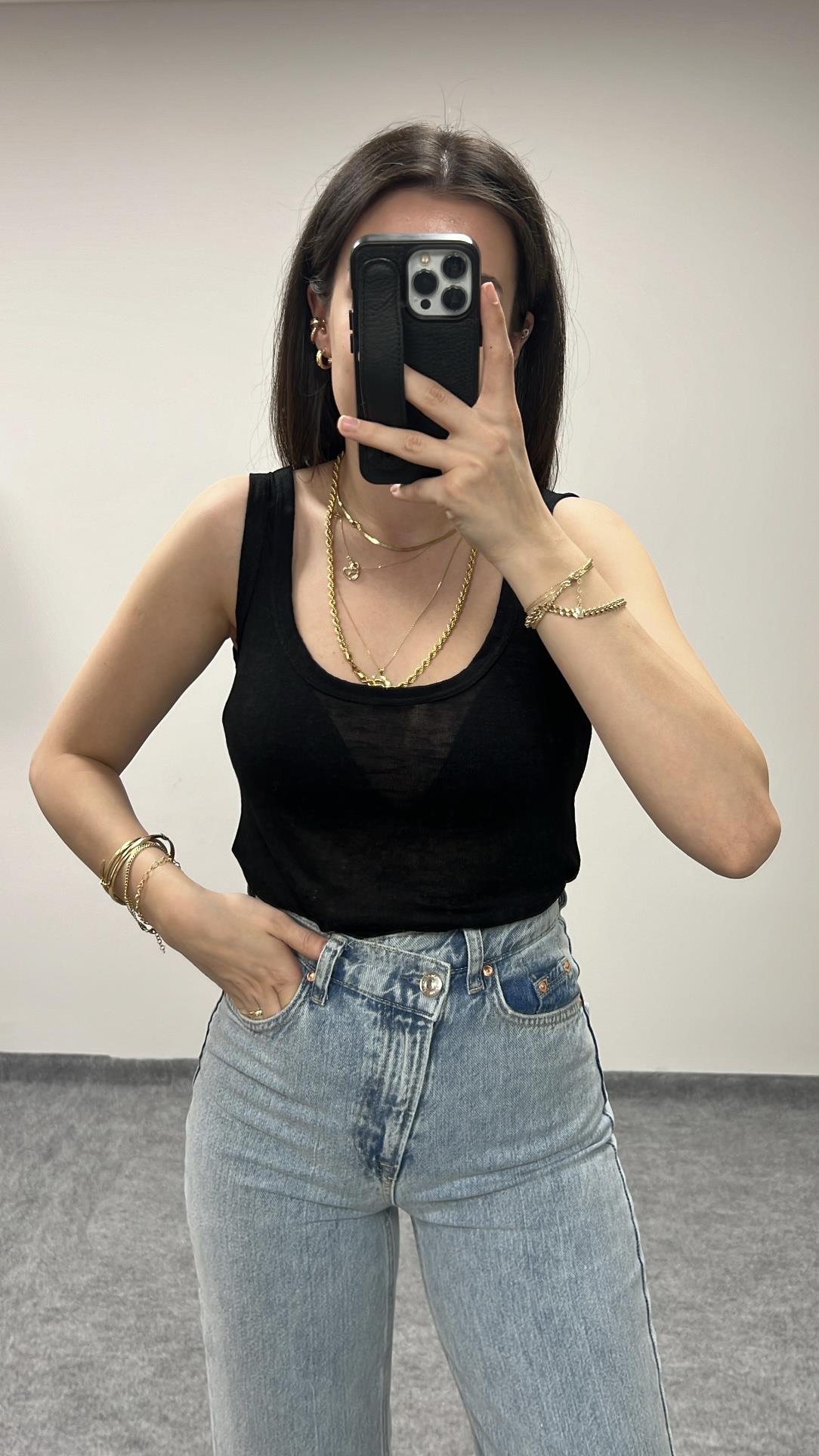 MAD KETEN SİYAH ATLET