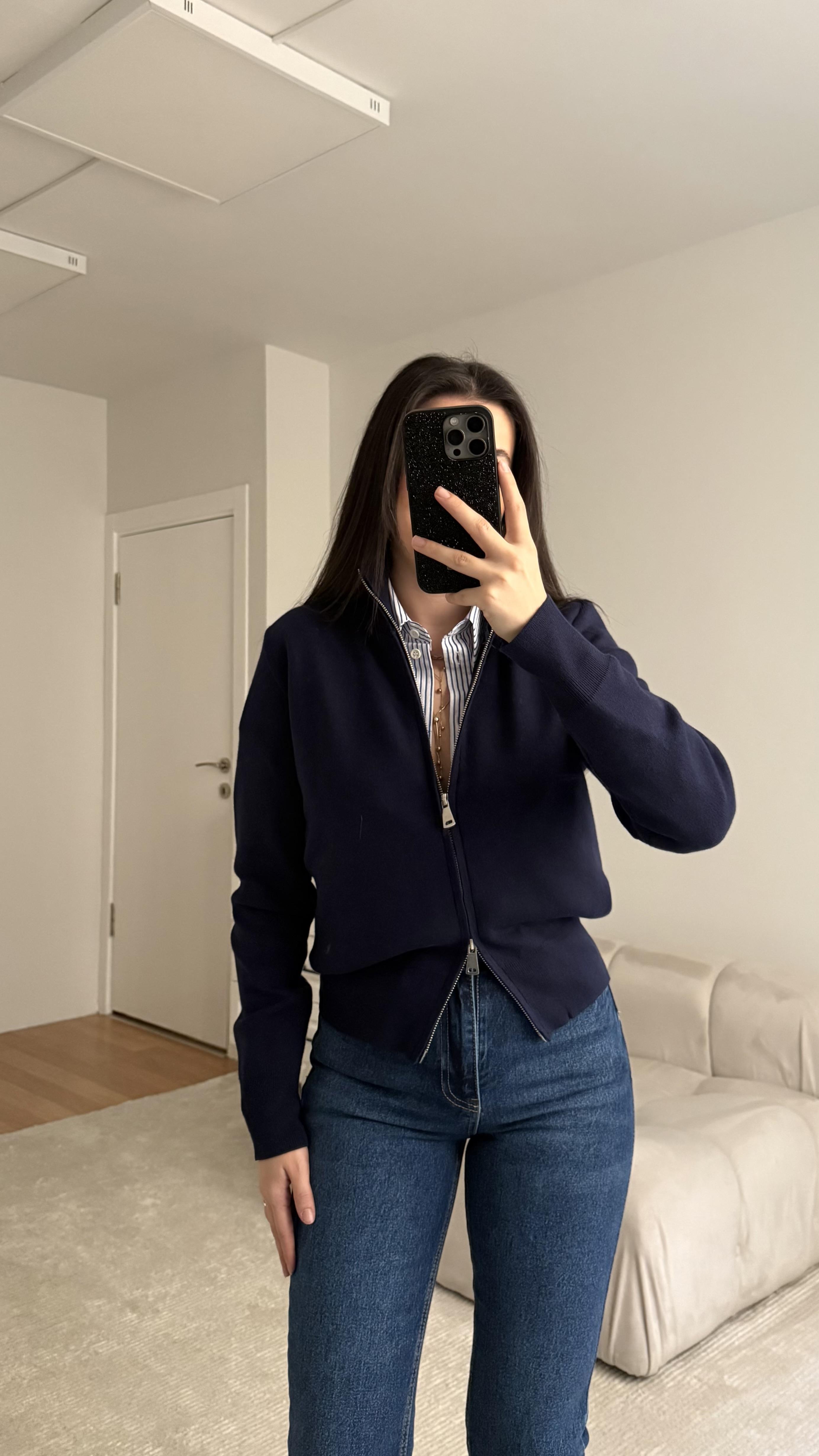 Mad Laci Fermuarlı Dik Yaka Ceket Hırka