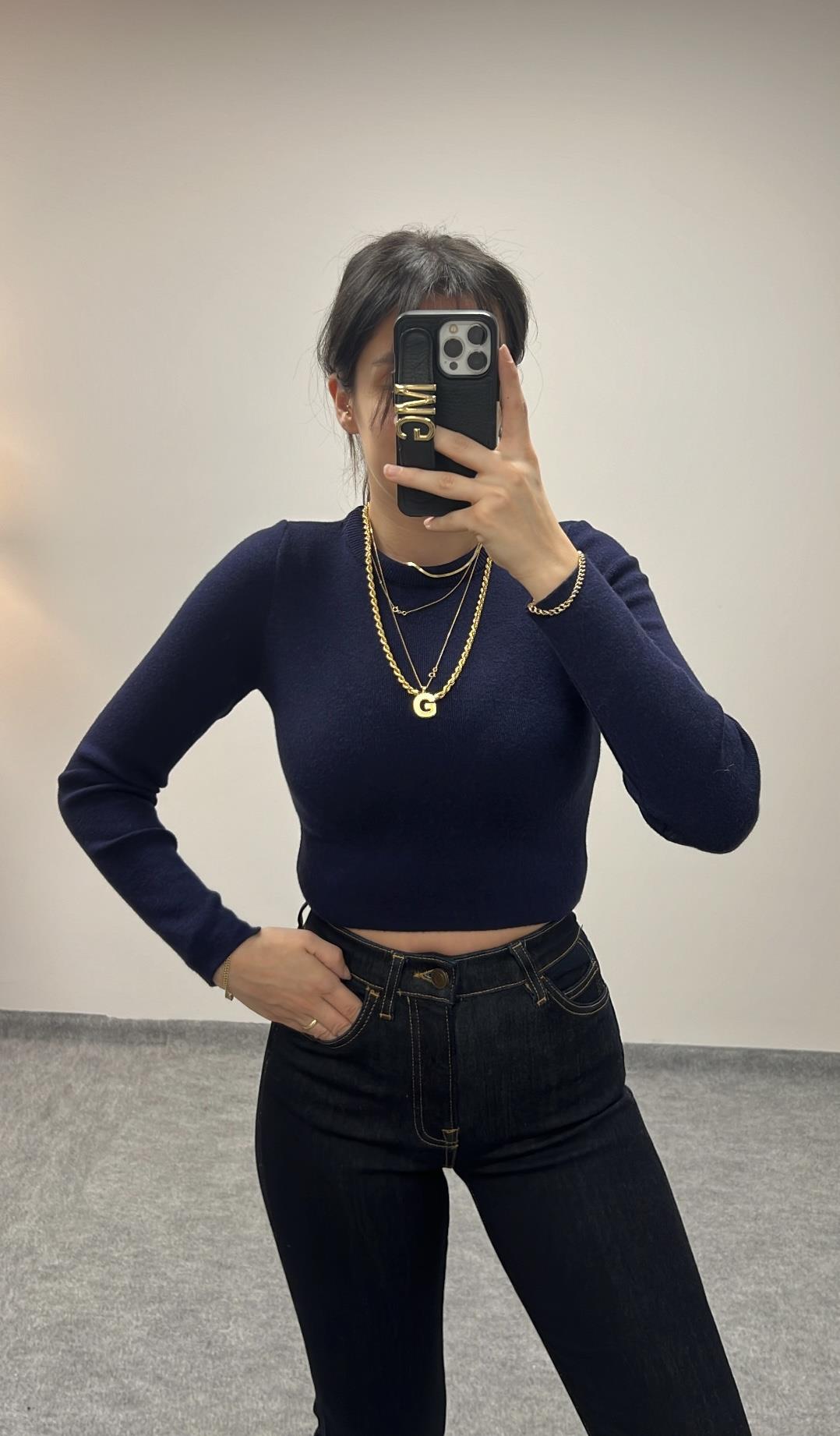 MAD LACİ SIK ÖRME CROP TRİKO