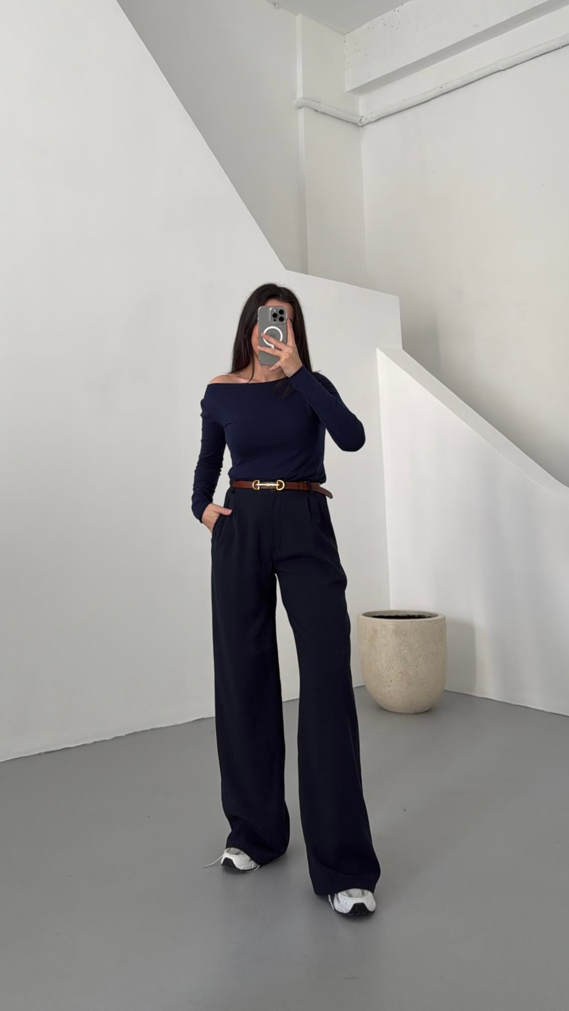 Mad Laci Wide Leg Kumaş Pantolon