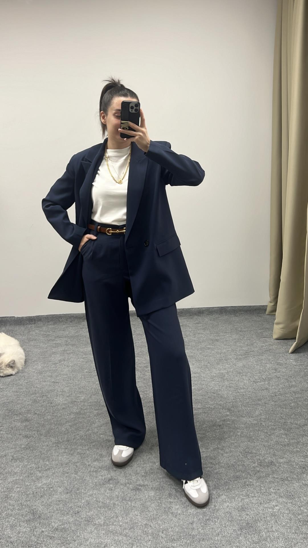 MAD LACİVERT PREMIUM TENSEL BLAZER PANTOLON İKİLİ TAKIM