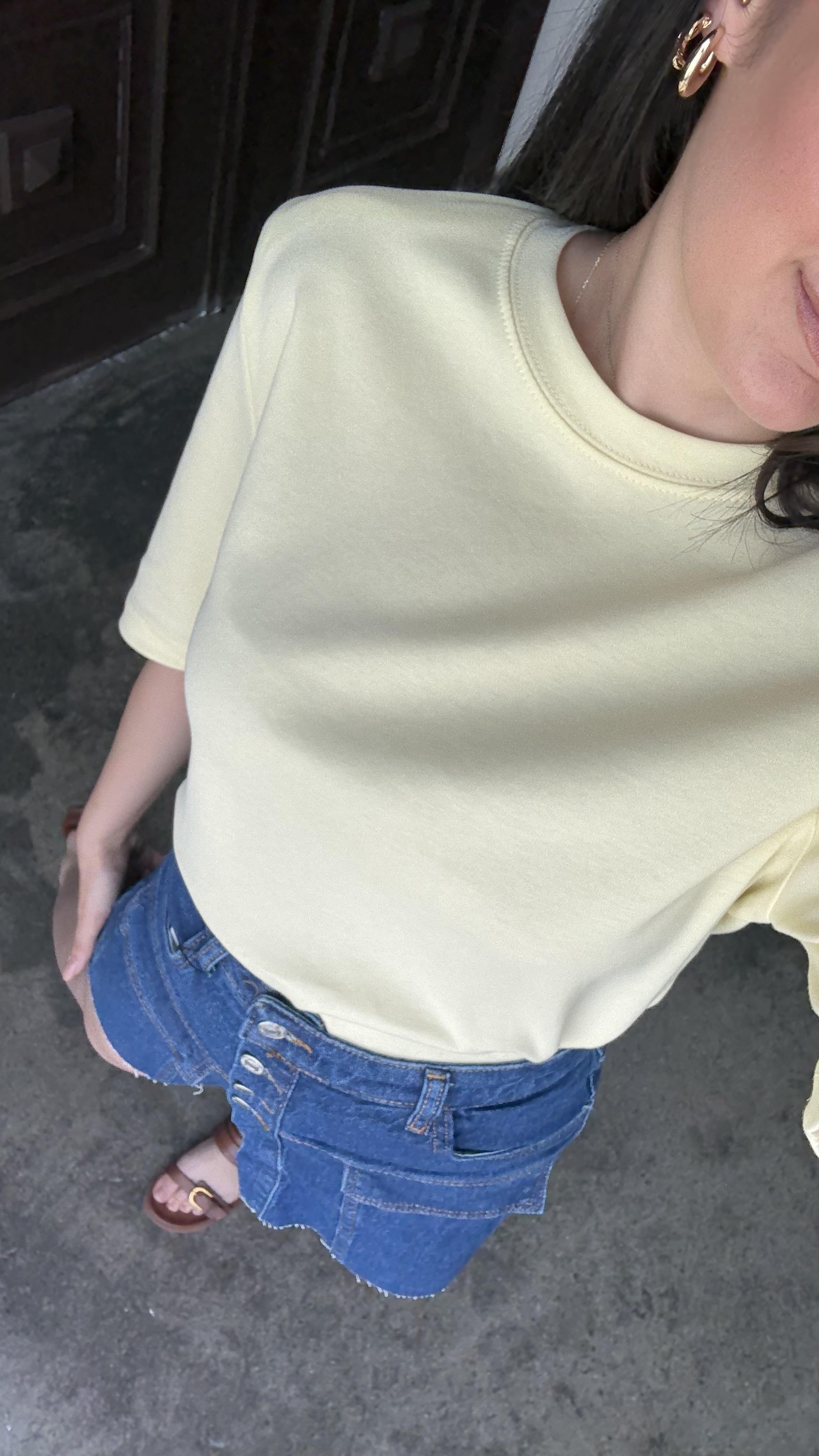 Mad Sarı Vatkalı Basıc Tişört