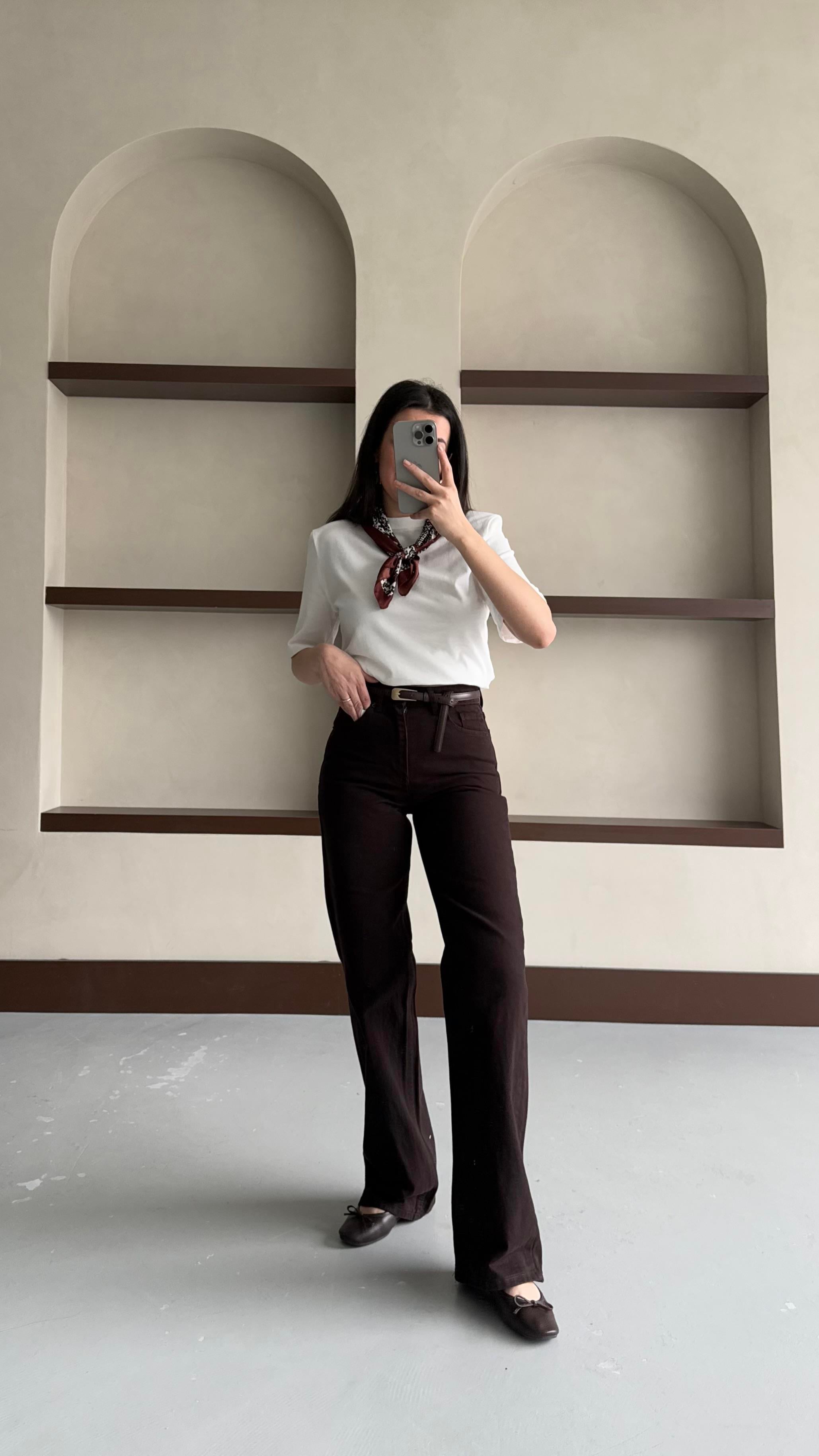 Marka Acı Kahve Yüksek Bel Straight Jean