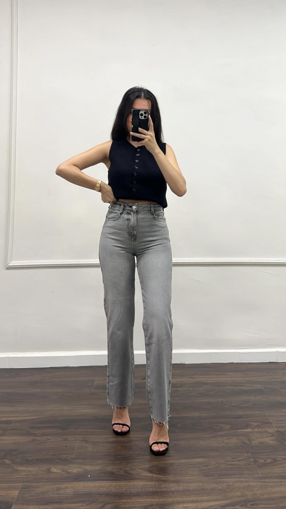 Marka Açık Gri Straıhght Fıt Jean