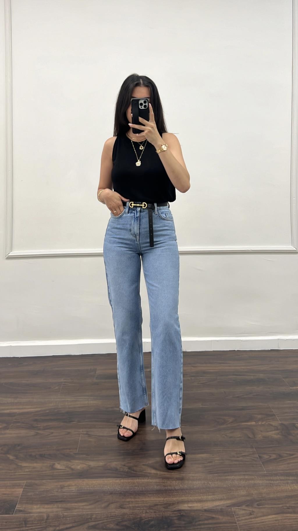 Marka Açık Mavi Staight Jean