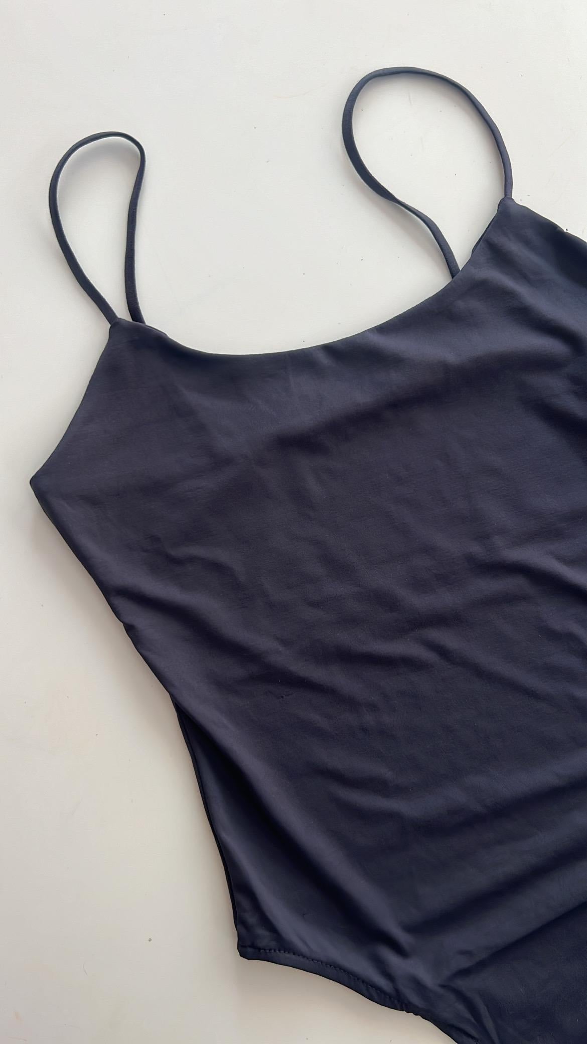 Marka Antrasit İp Askı Çift Katlı Bodysuit