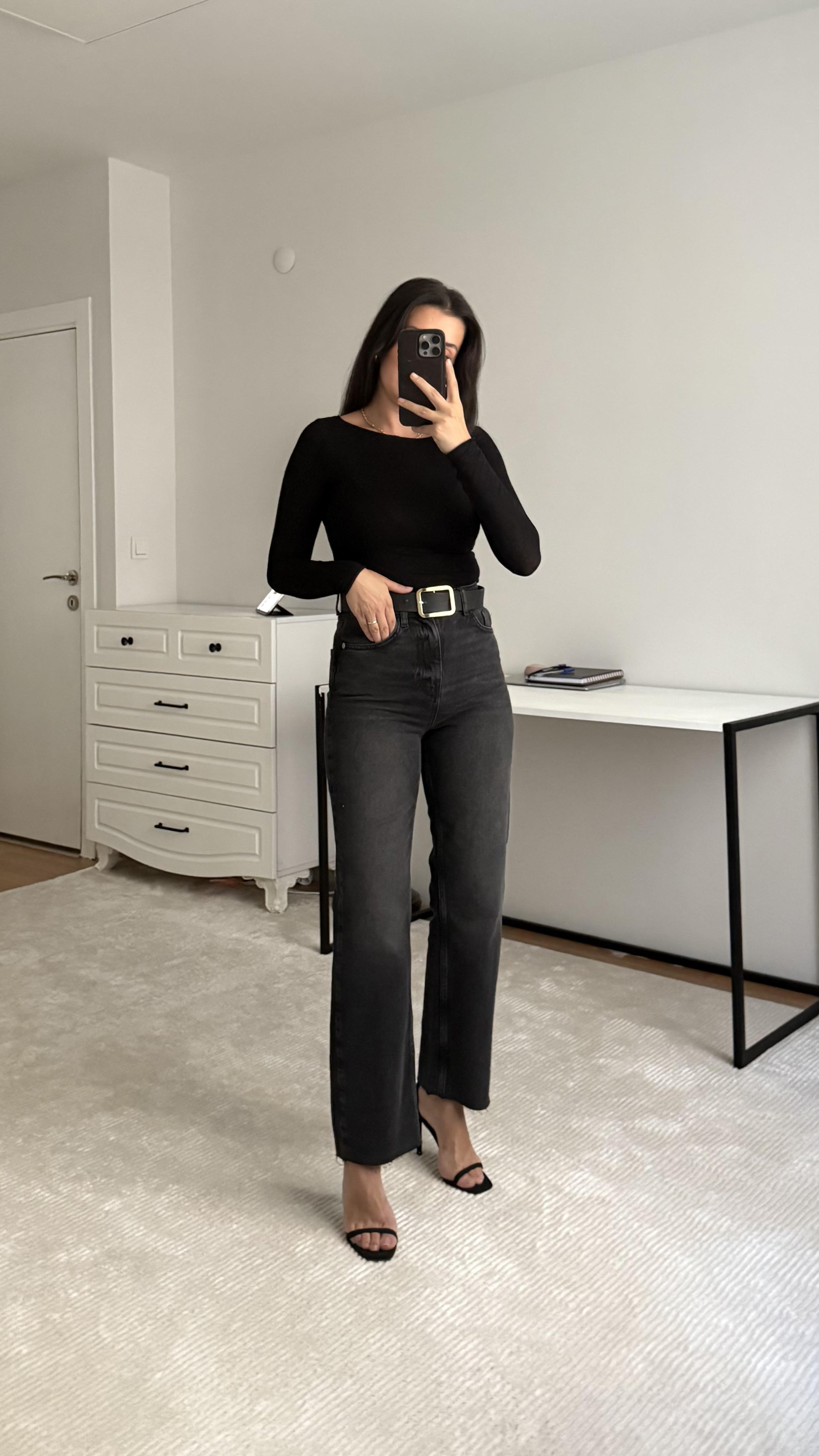 Marka Antrasit Straight Jean