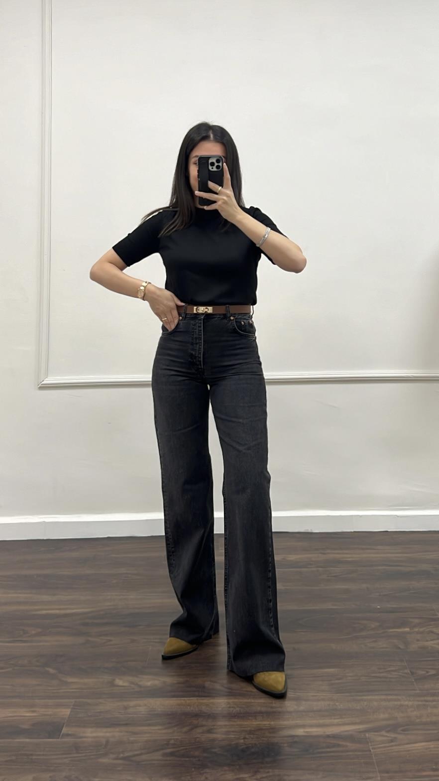 Marka Antrasit Wide Leg Jean