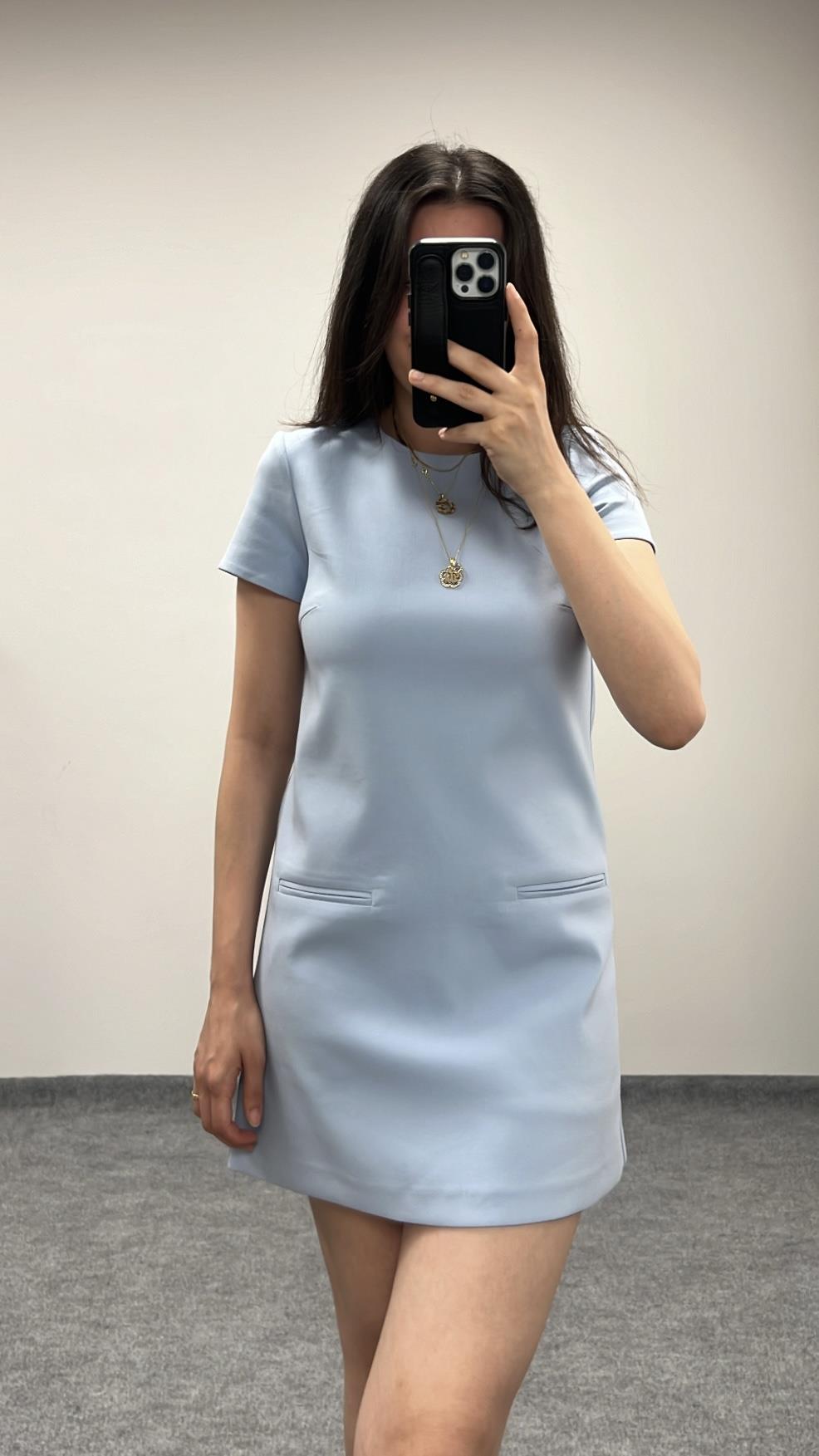 Marka Bebek Mavi İçi Şortlu Mini Elbise