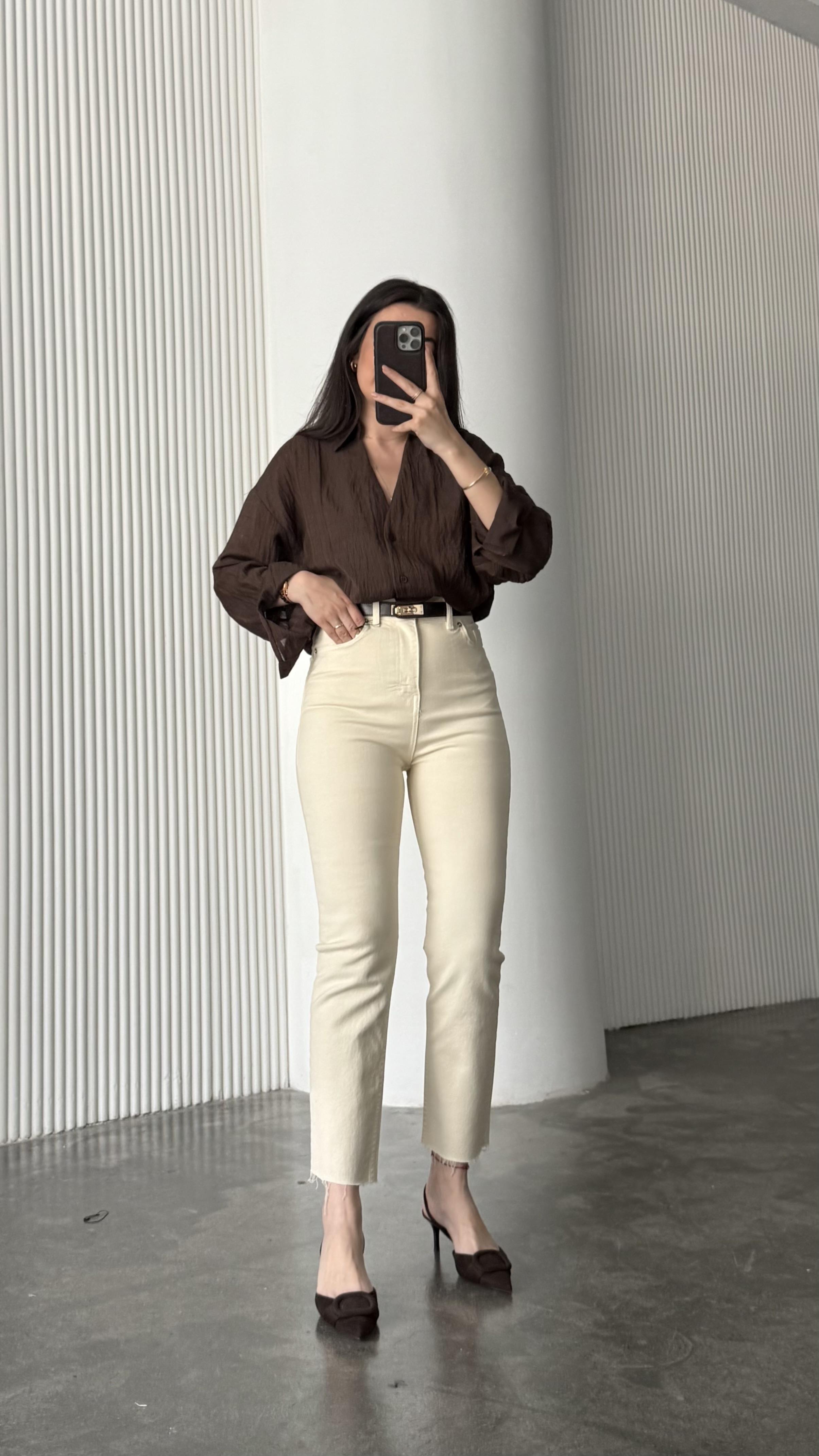 Marka Bej Slım Straight Jean