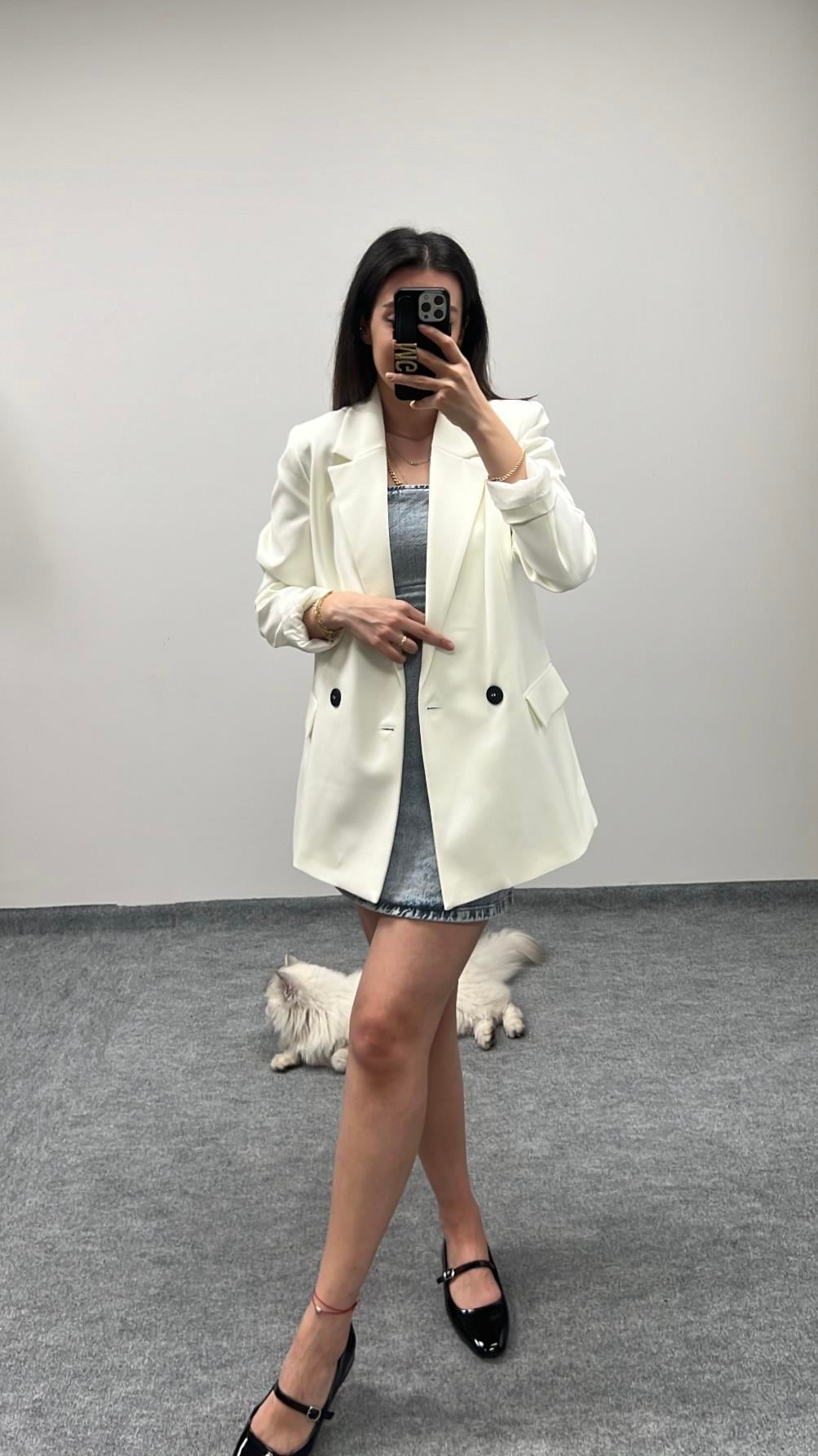 MARKA BEYAZ KRUVAZE BLAZER