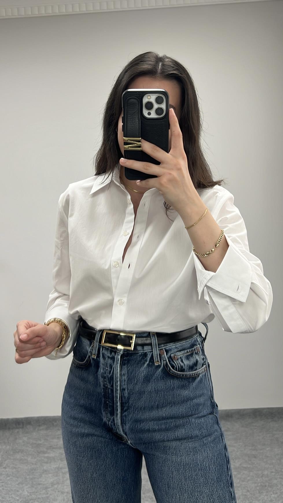 Marka Beyaz Poplin Gömlek