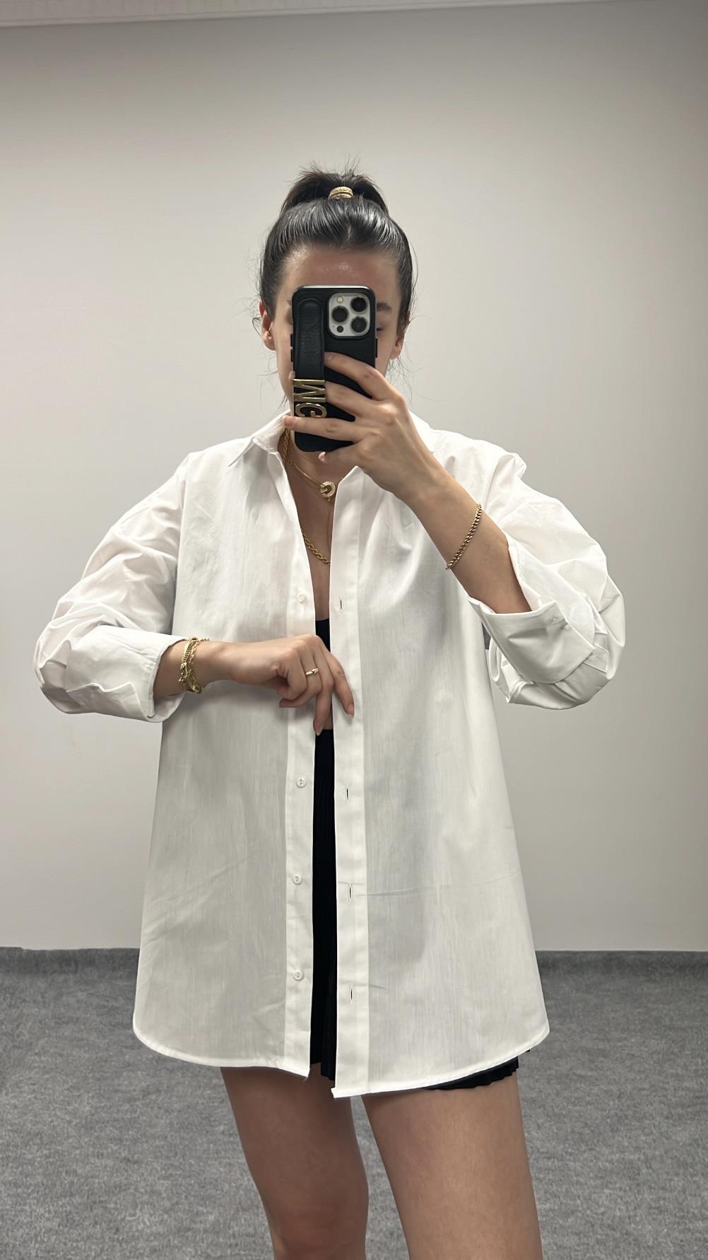 MARKA BEYAZ POPLIN GÖMLEK