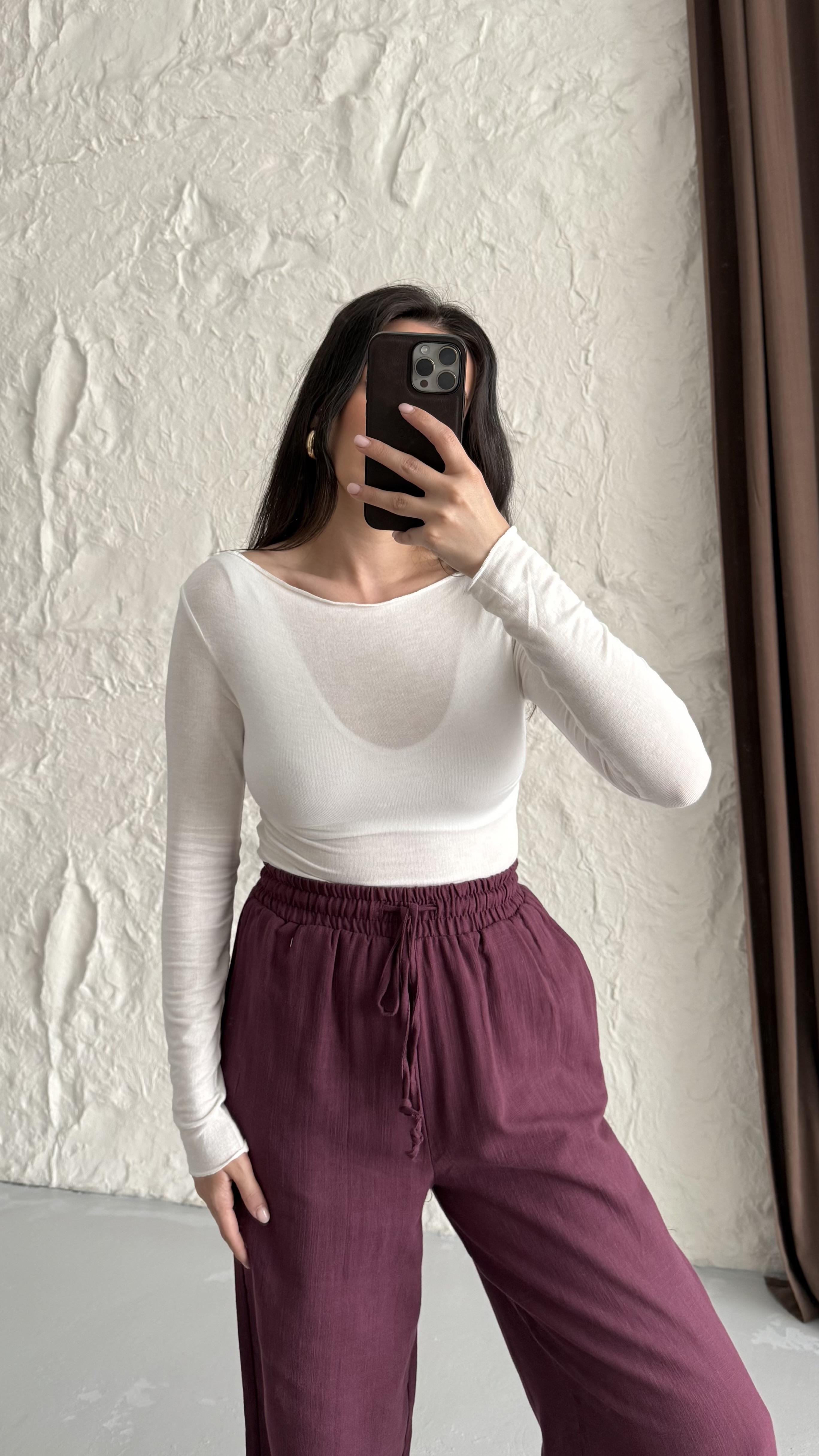 Marka Beyaz Trasnparan Bluz