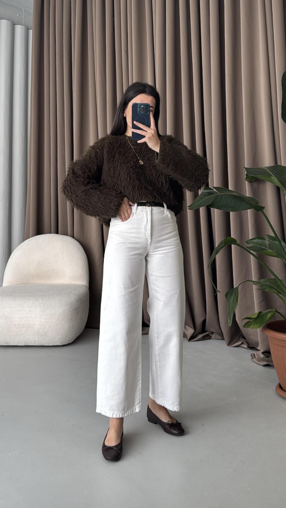 Marka Beyaz Wide Leg Jean 