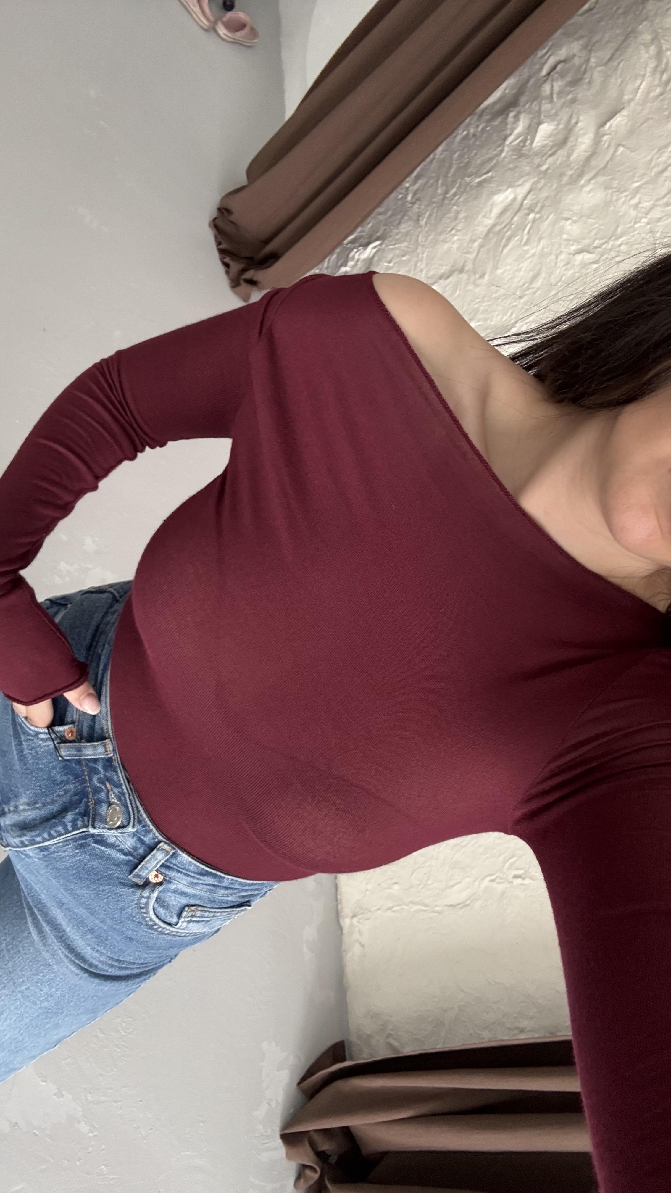 Marka Bordo Trasnparan Bluz