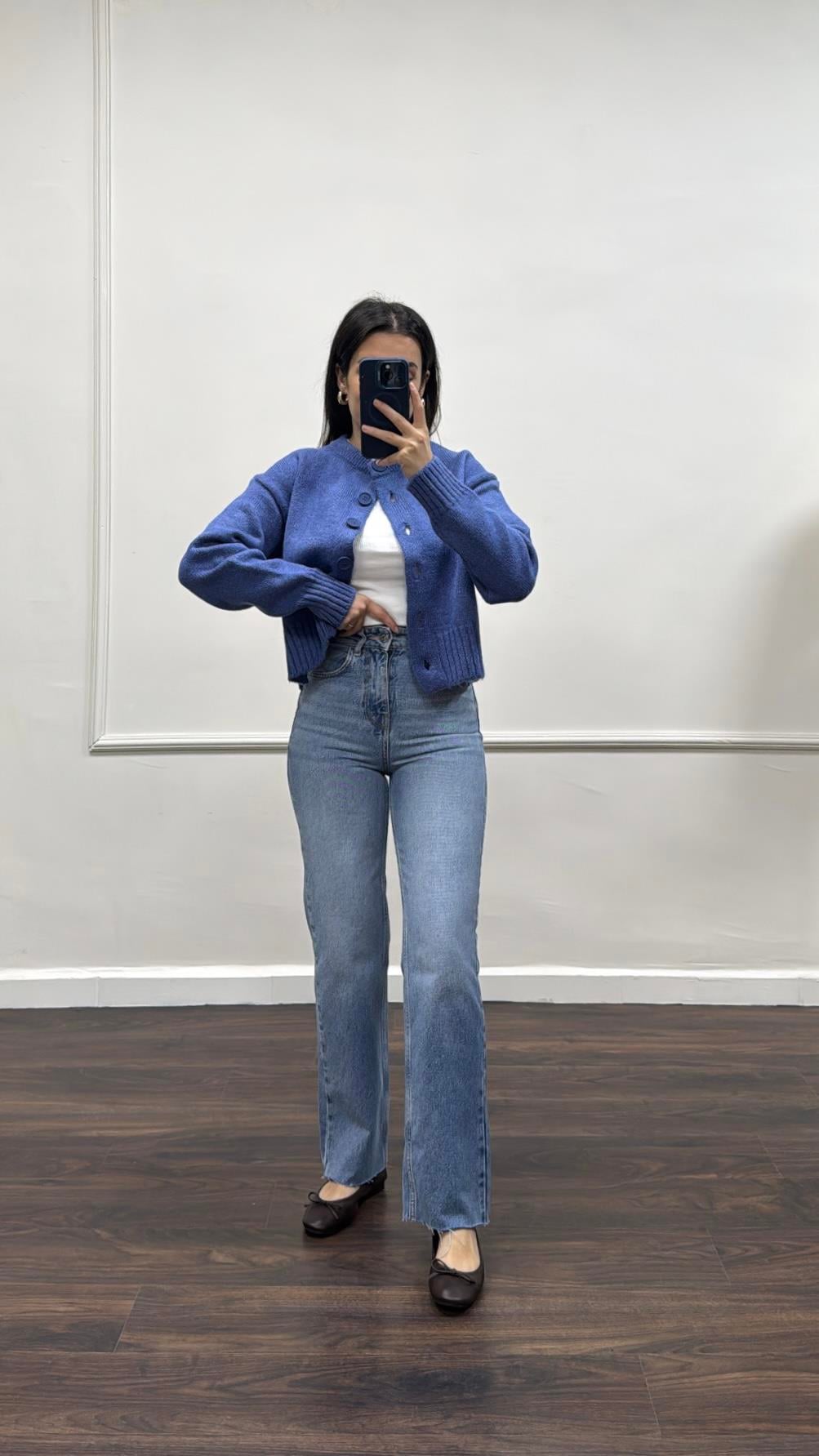 Marka Denim Yüksek Bel Straight Jean 