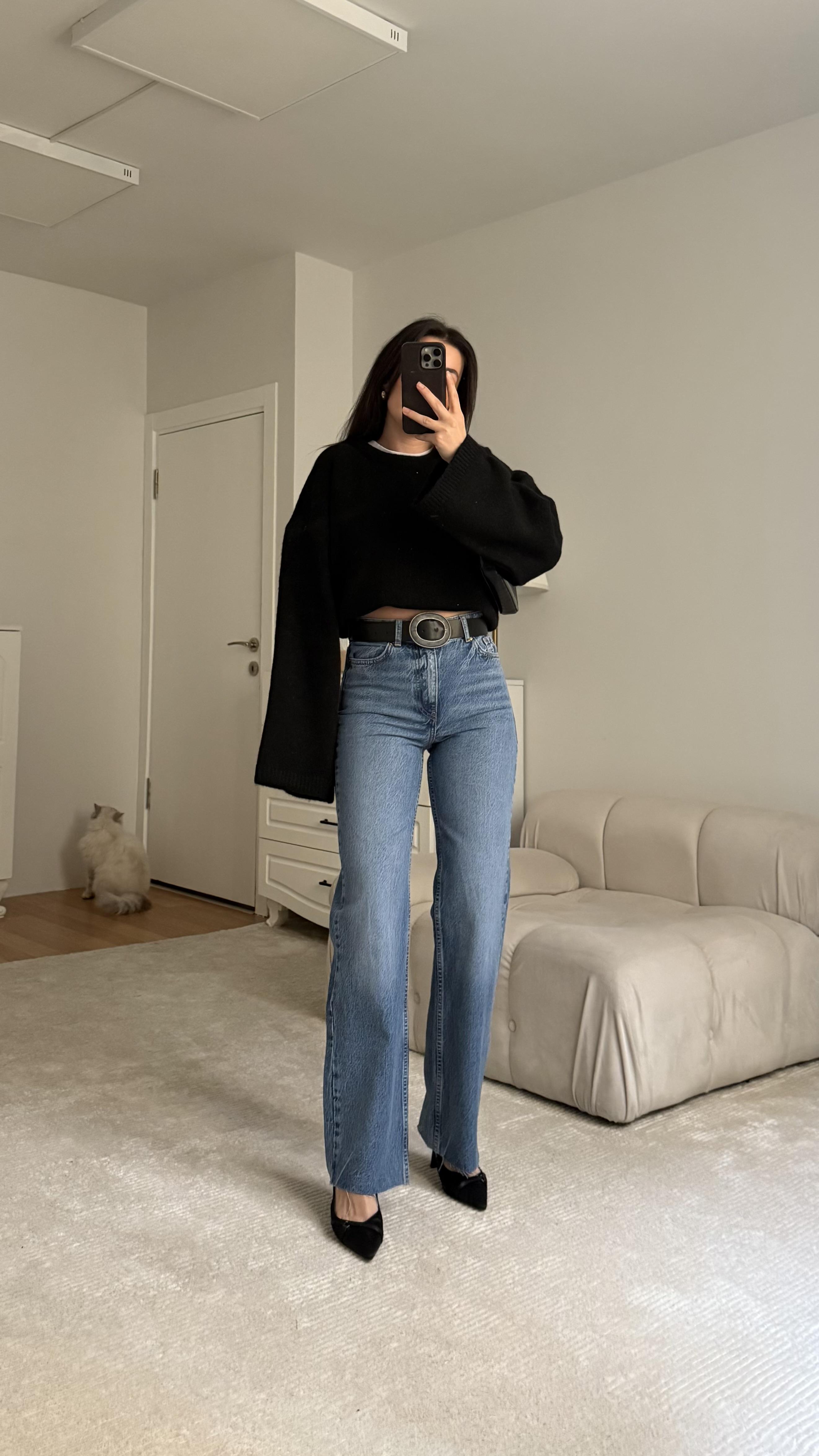 Marka Donuk Mavi Straight Lazer Kesim Jean