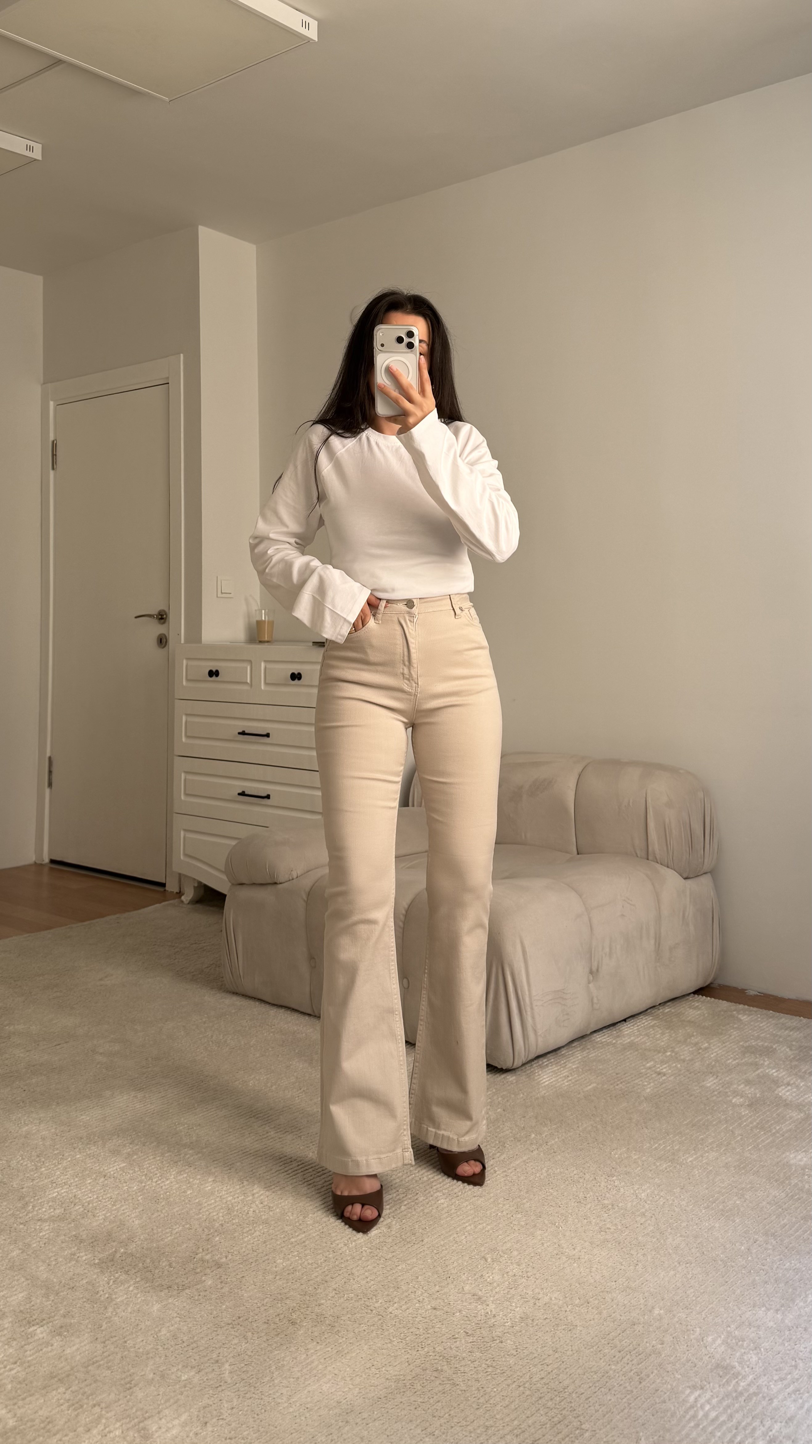 MARKA EKRU COMFORT FLARE JEAN