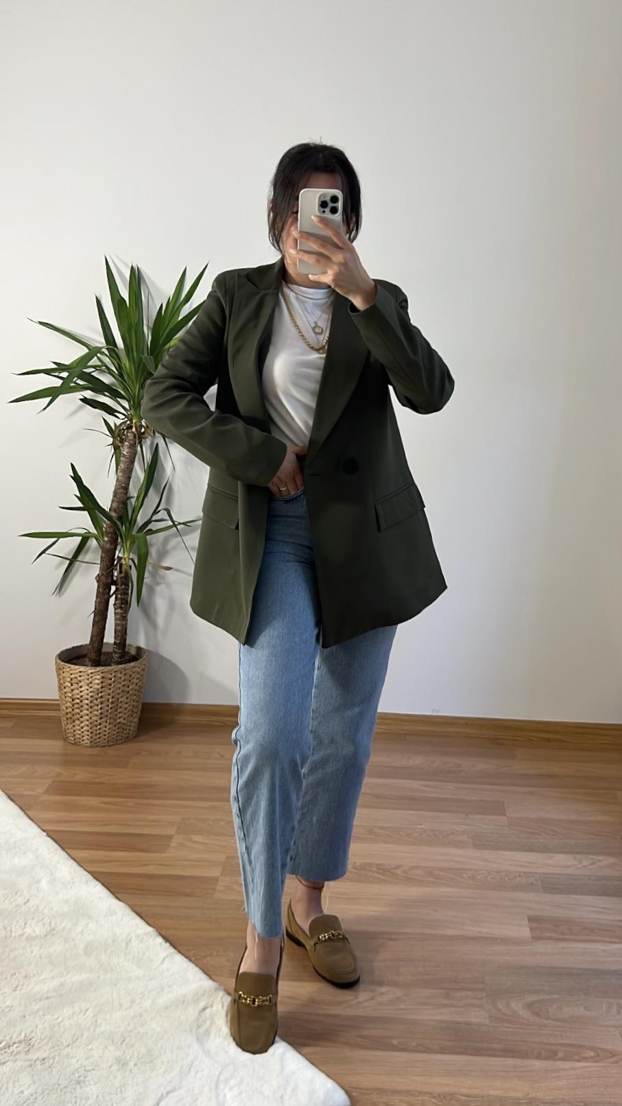 MARKA HAKİ KRUVAZE BLAZER