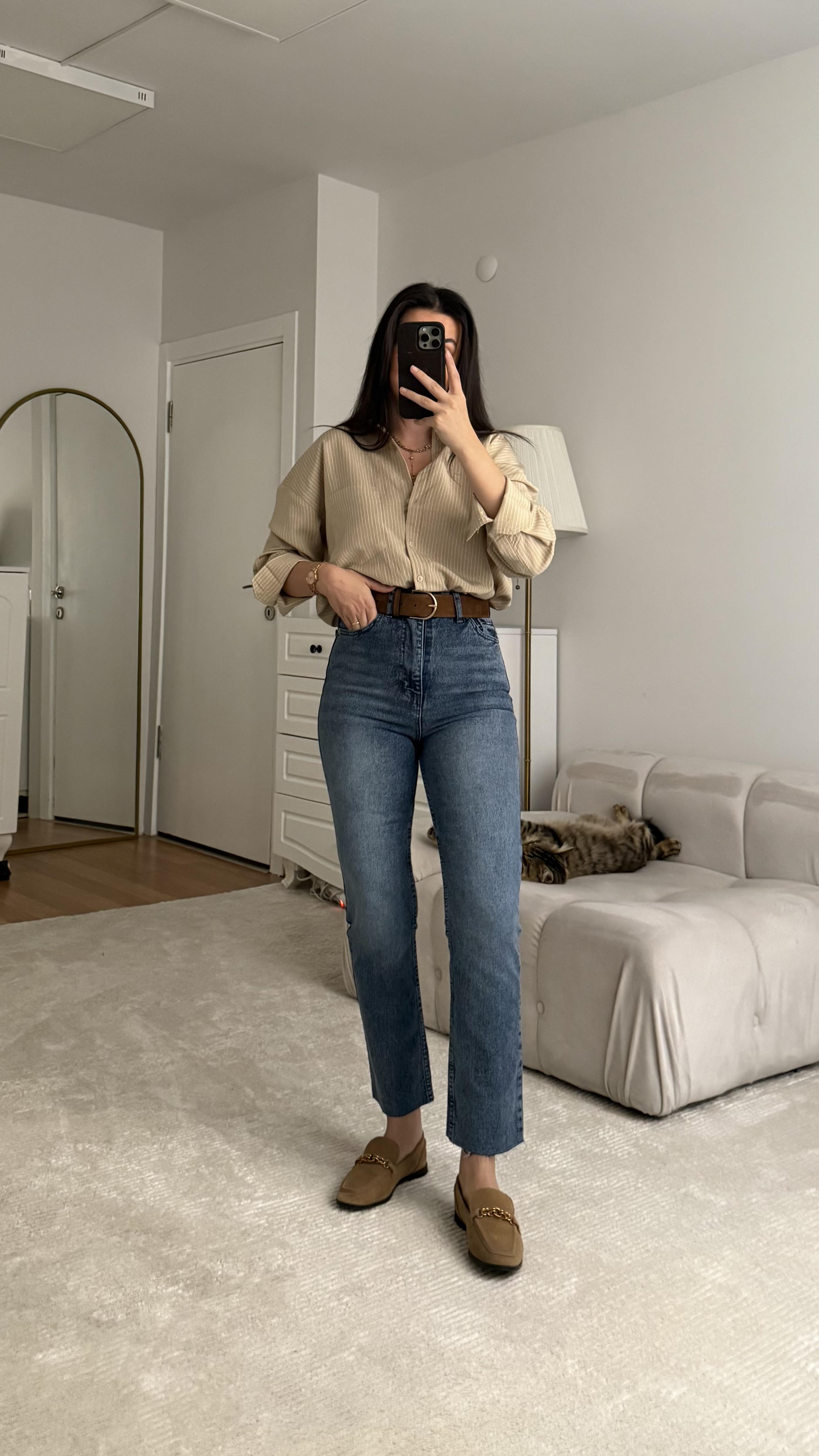 Marka İndigo Ultra Yüksek Bel Straight Jean