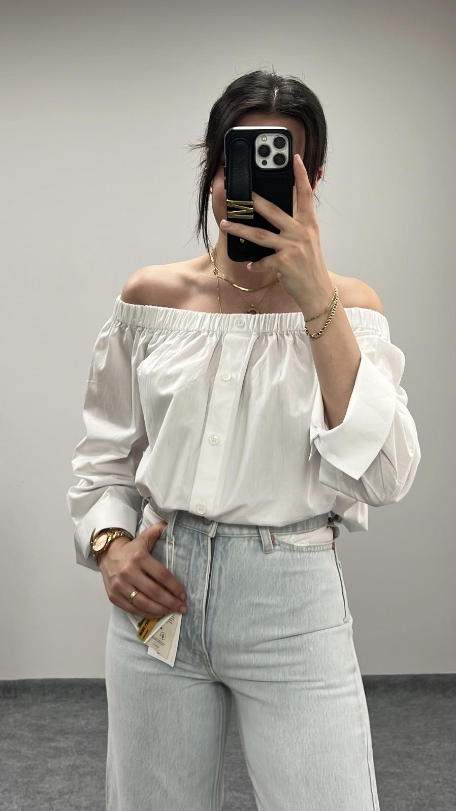 Marka Kayık Yaka Poplin Gömlek