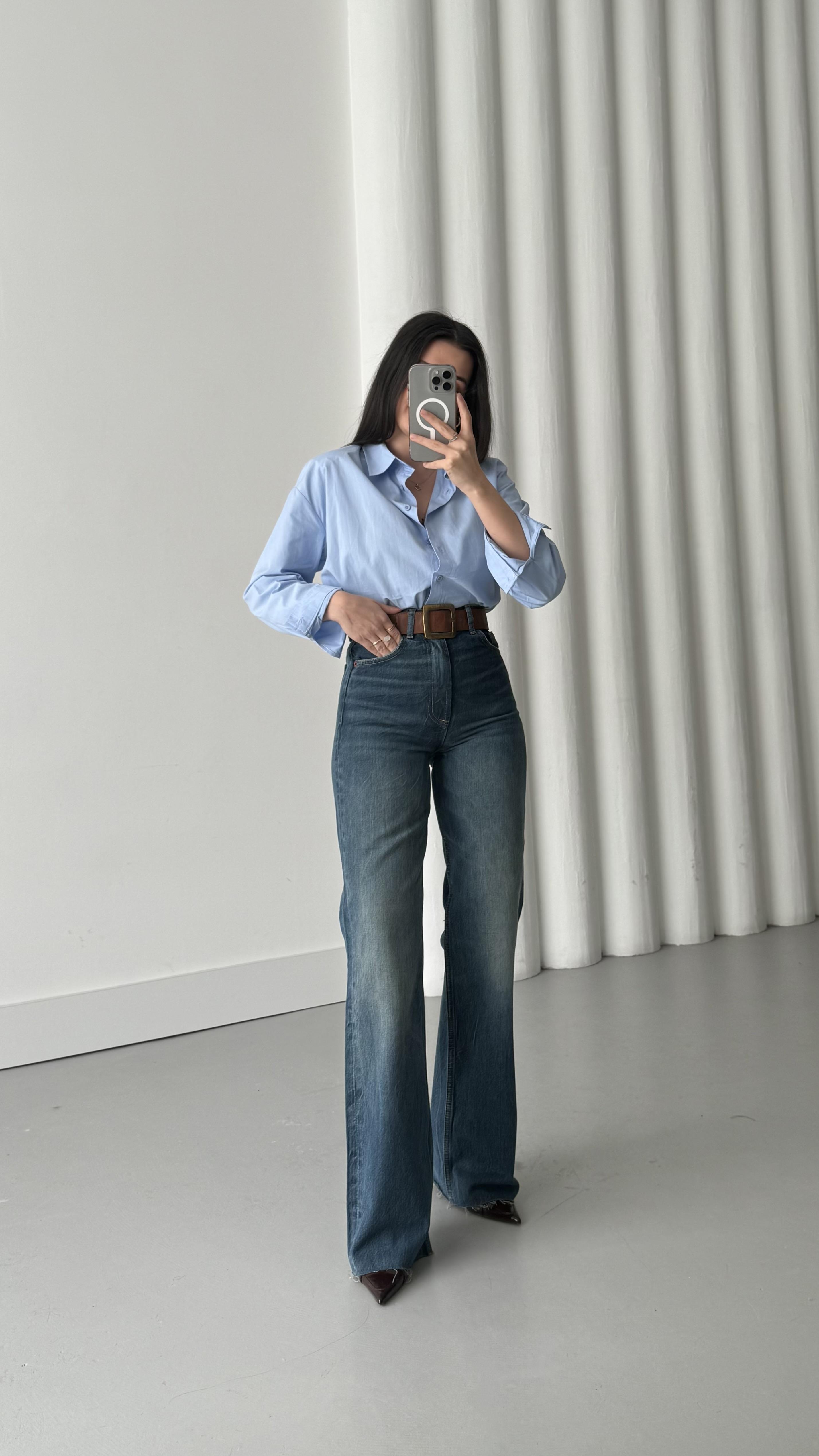 Marka Koyu İndigo Wide Leg Jean