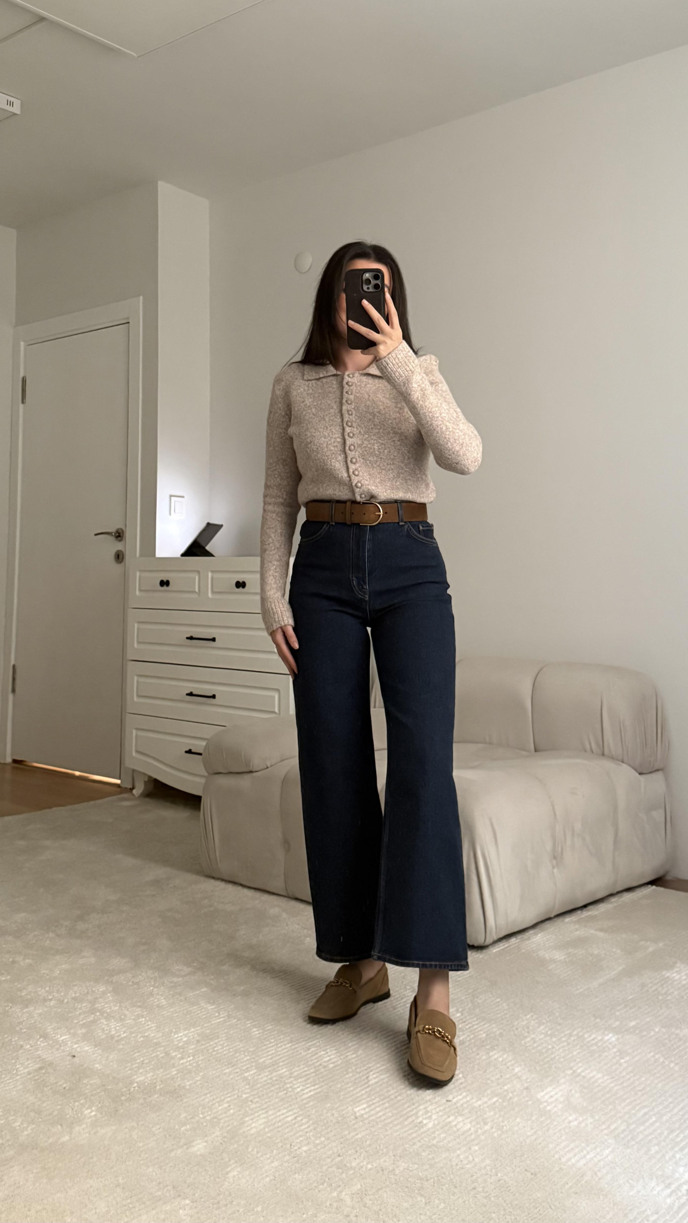 Marka Koyu Laci Crop Wide Leg Jean