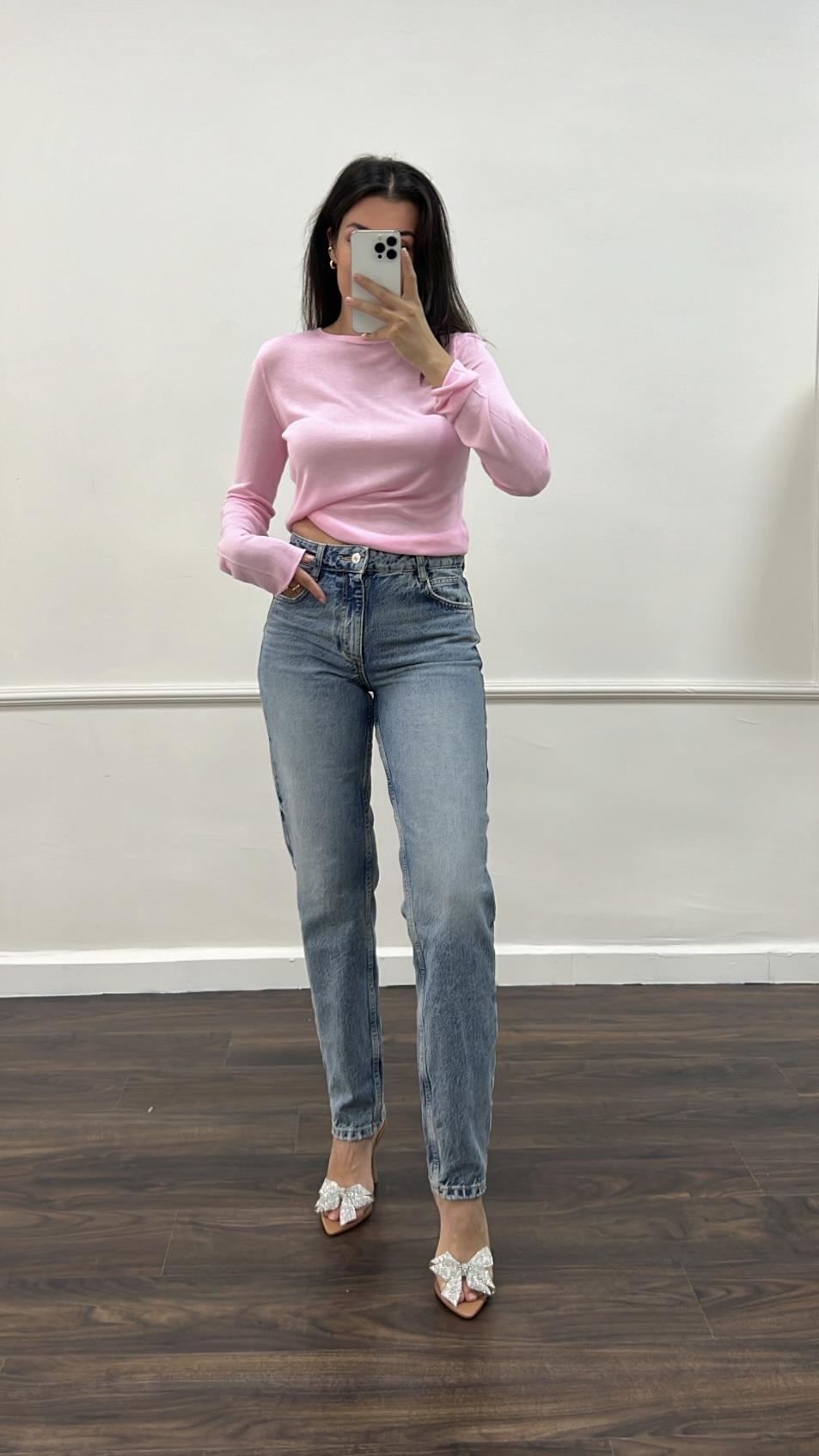 Marka Koyu Mavi Mom Fit